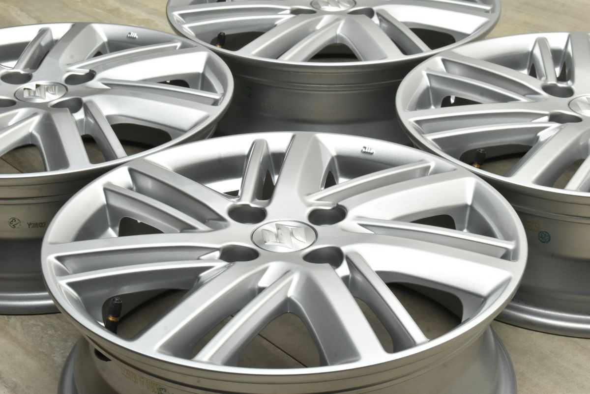 新車外し 超美品 スズキ 15インチ ハスラー スペーシア ソリオ 4本セット 新車外し】スズキ ソリオ 純正 15in 5J +45 PCD100 4本 ハスラー