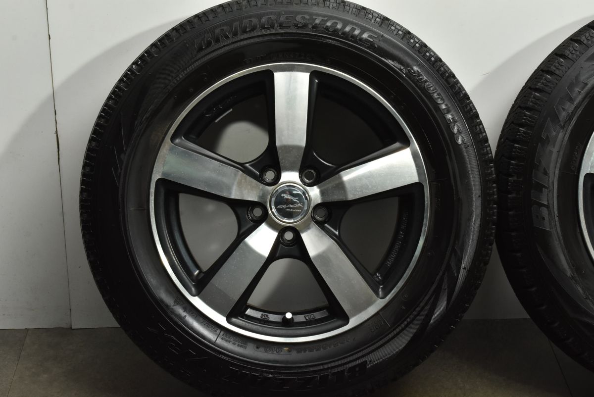 【バリ溝美品】SMACK 15in ブリヂストン ブリザック195/65R15 バリ溝！24年！キレイ！9.5分☆プリウス 等 195/65R15 スタッドレス