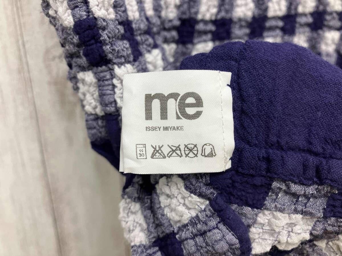 【限定品】 me ISSEY MIYAKE MI42FR622 チェック ブルー キャミソール ノースリーブ チューブトップ 送料無料の商品多数！