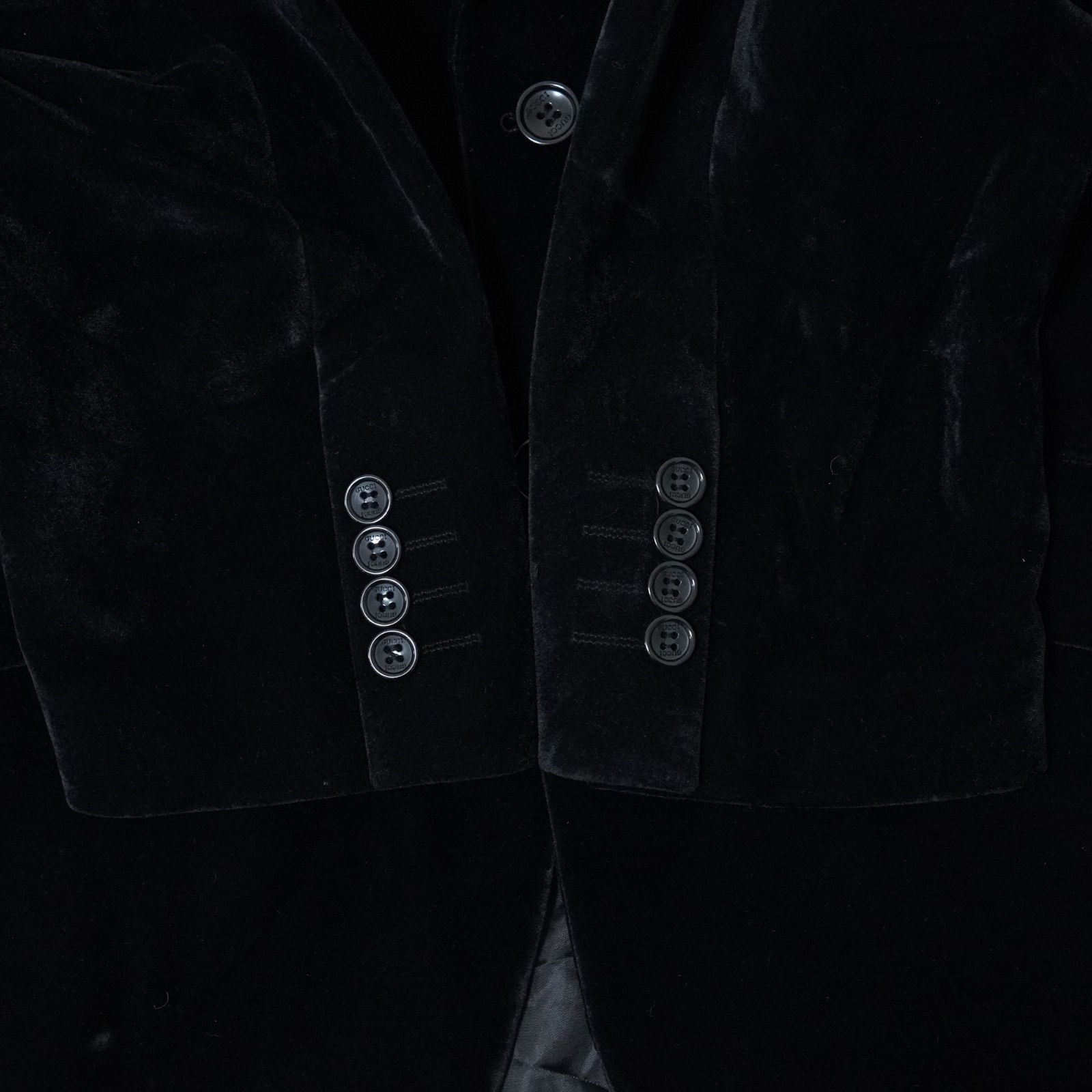 グッチ GUCCI ウール ベルベット ジャケット テーラード 48 L相当