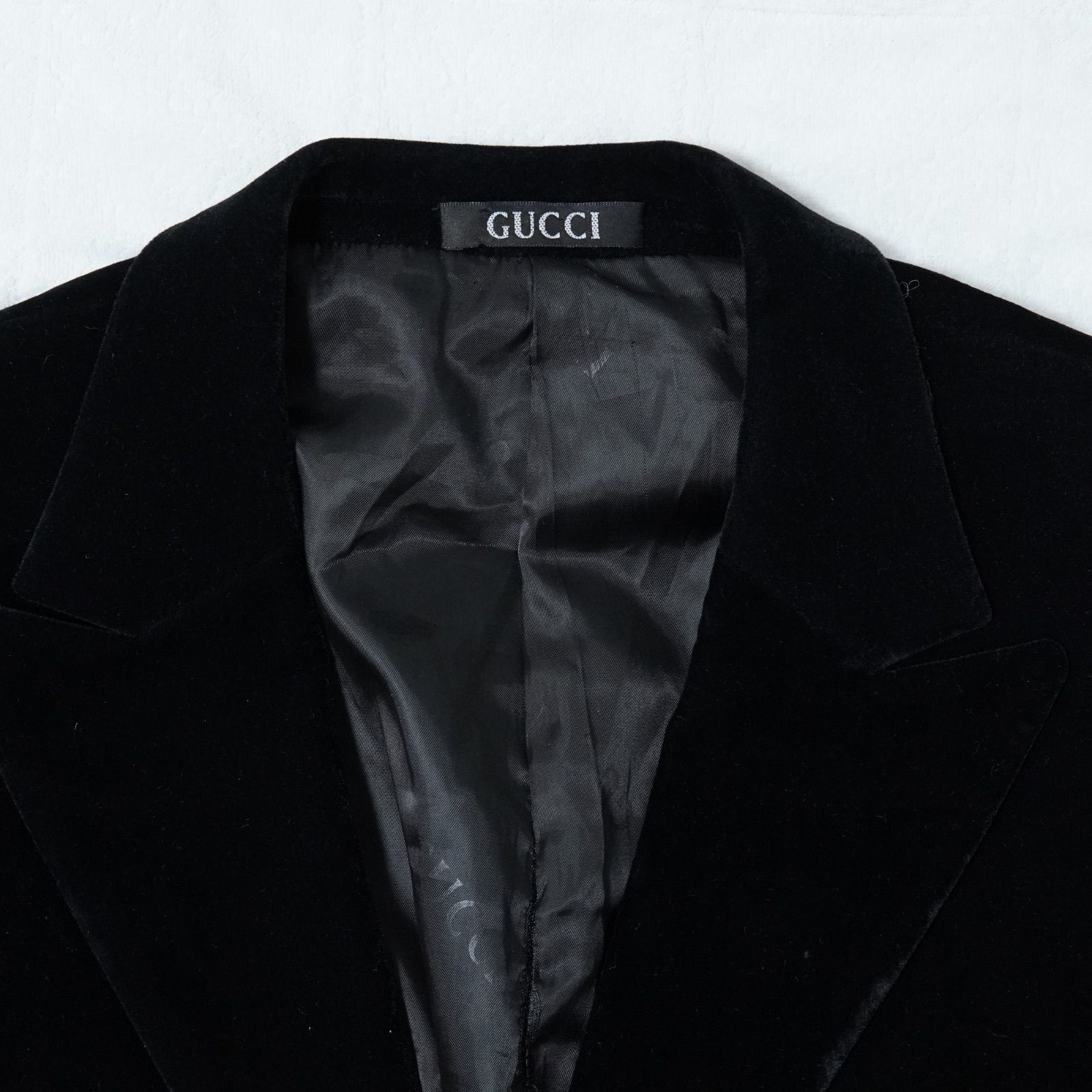 グッチ GUCCI ウール ベルベット ジャケット テーラード 48 L相当