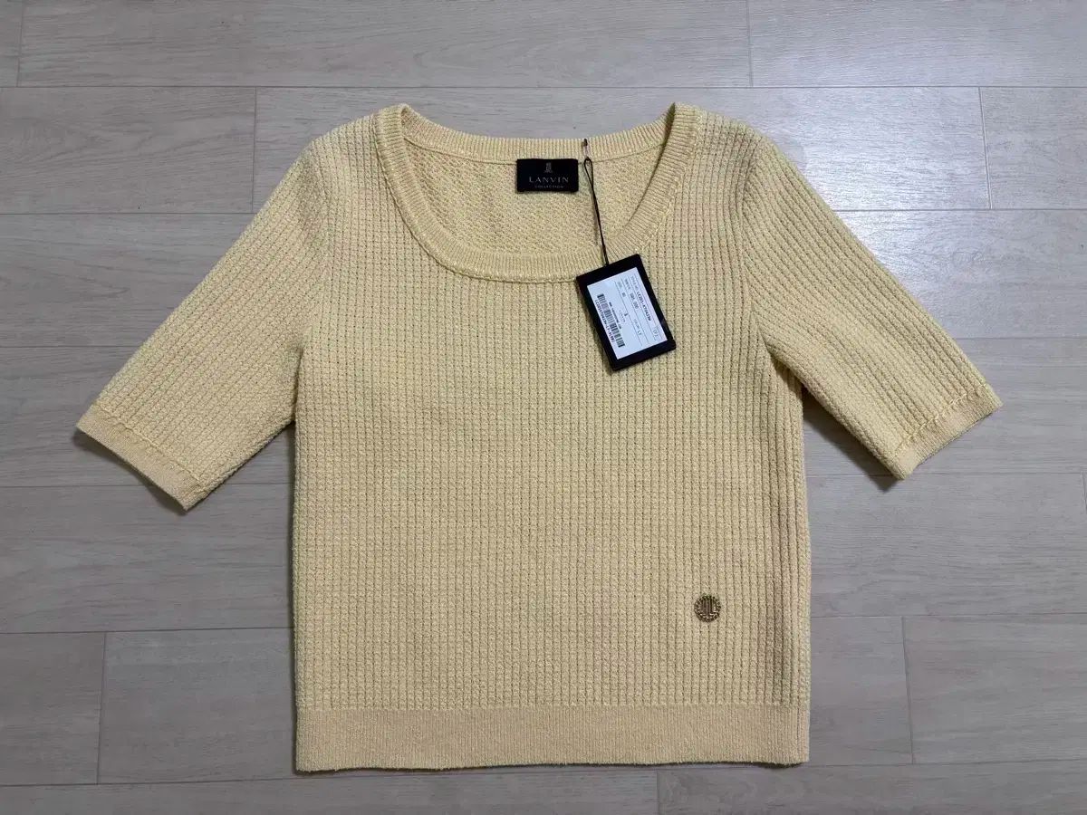 ハンサム LANVIN COLLECTION かわいい スクエアネック ニット Free!
