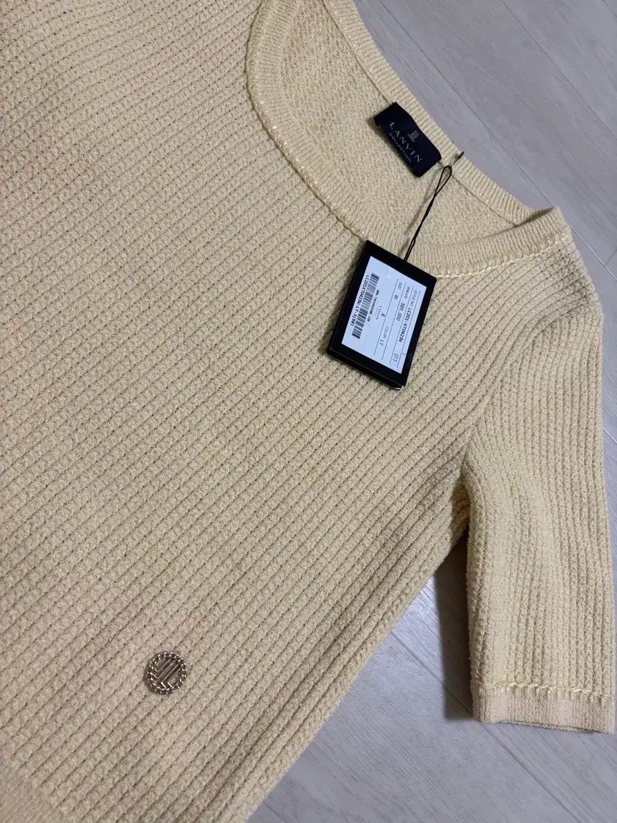 品質を保証! ハンサム LANVIN COLLECTION かわいい スクエアネック ニット Free!