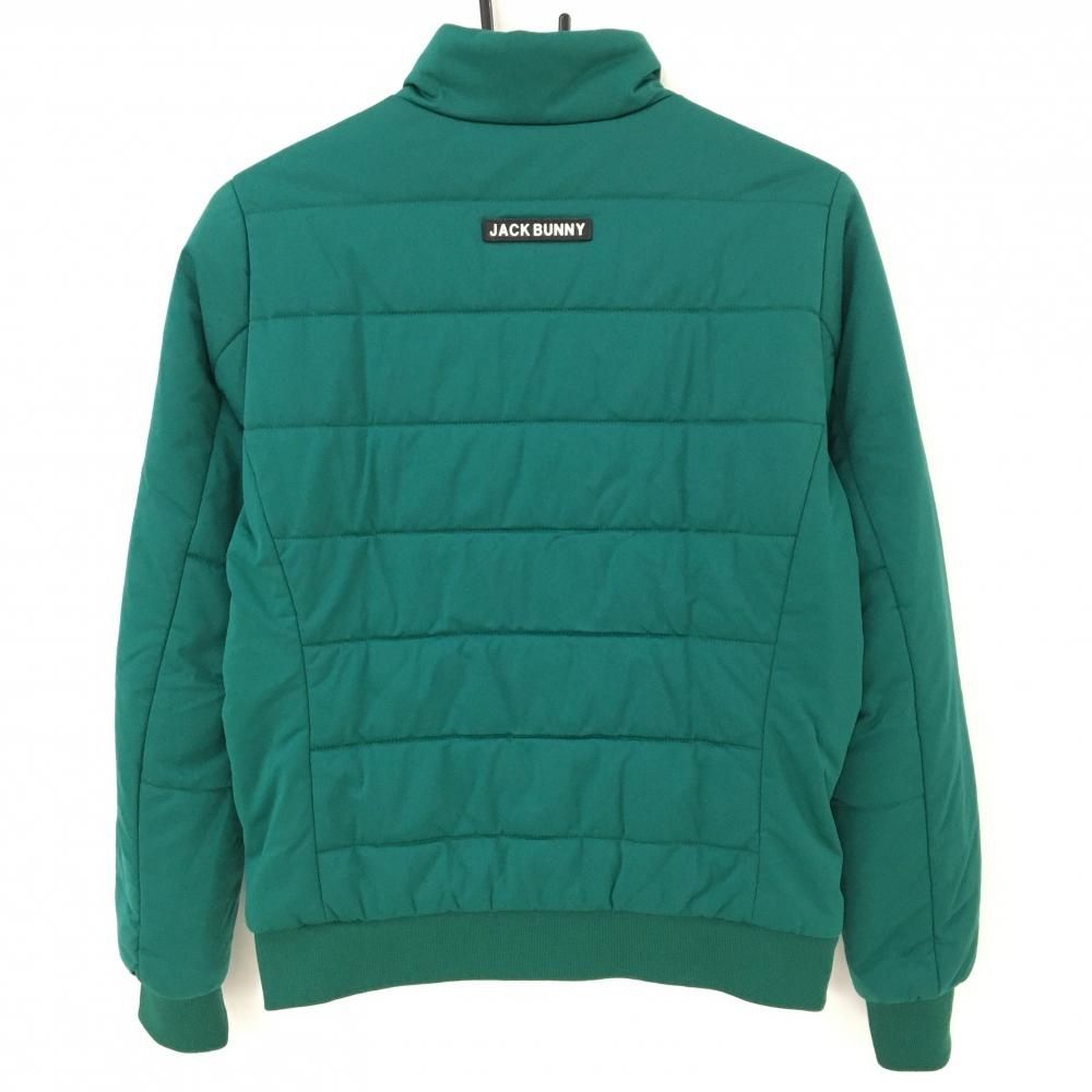ジャックバニー 中綿ジャケット グリーン×黒 ロゴジップ レディース 1 M ゴルフウェア Jack Bunny
