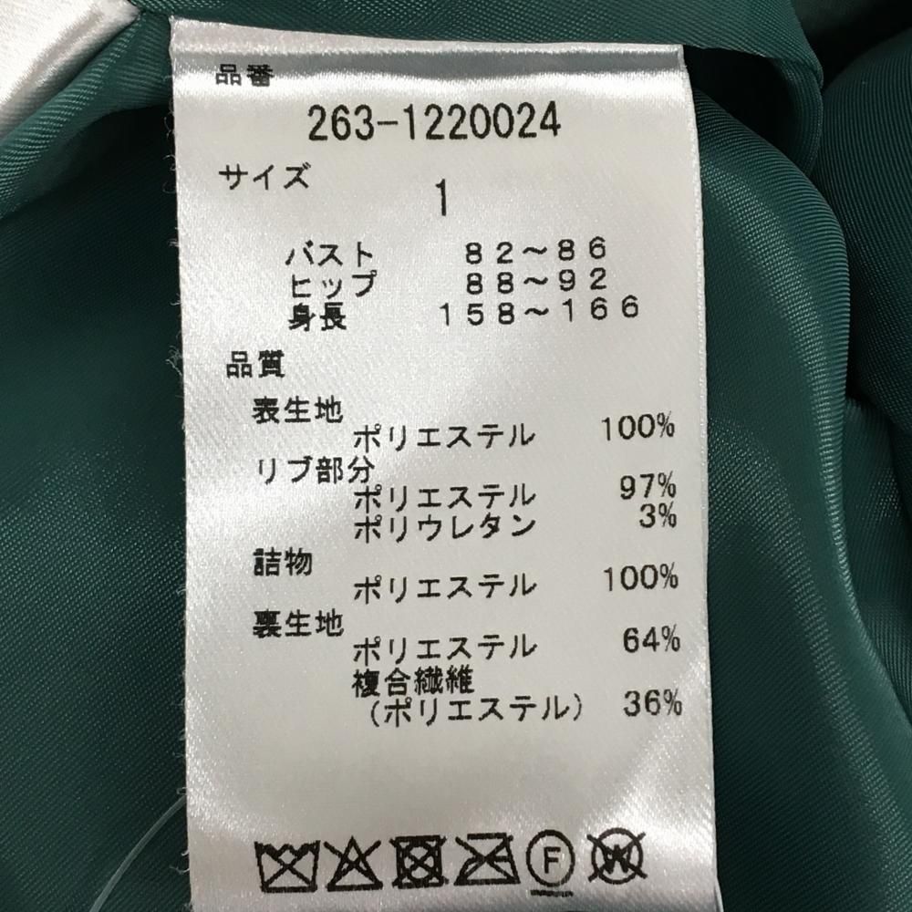  ジャックバニー 中綿ジャケット グリーン×黒 ロゴジップ レディース 1 M ゴルフウェア Jack Bunny ジャケット レディースウェア