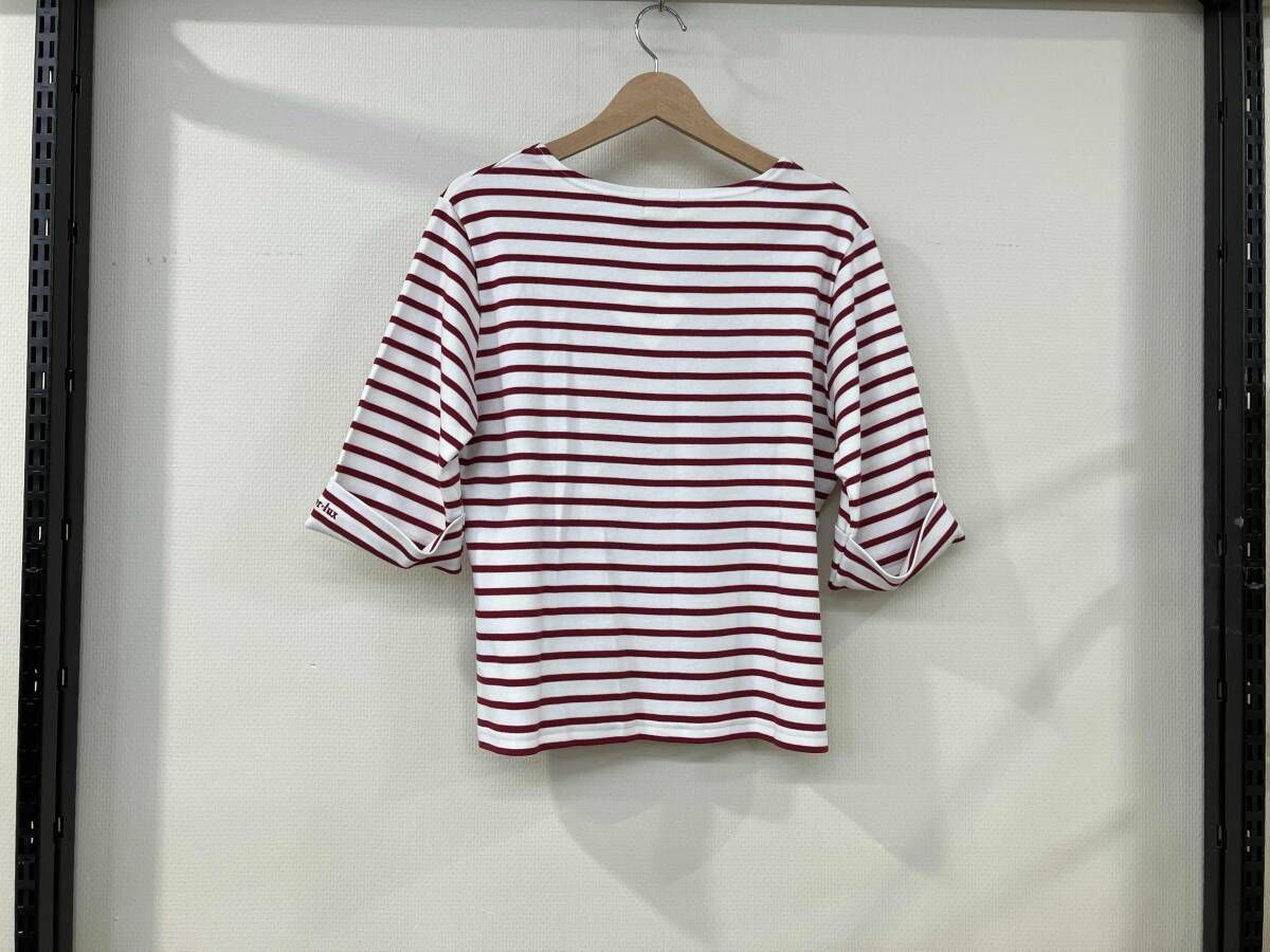 23区 ニジュウサンク Armor lux アルモリュクス ターンスリーブジャージーカットソー 半袖Tシャツ サイズ44 白×赤 ボーダー