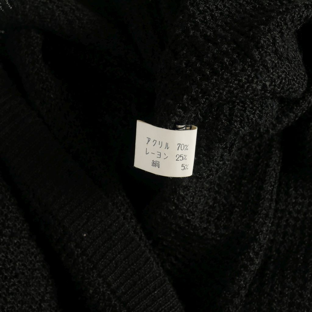  ティエリーミュグレー THIERRY MUGLER アクリル ニットロングワンピース ドレス 長袖 ブラック 黒 3601 64711 長袖 七分袖 その他