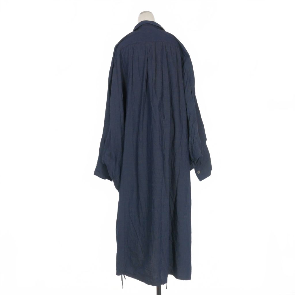 ワイズ Y s indigo ヨウジヤマモト ドルマンスリーブ ロングシャツワンピース ドレス 長袖 1 インディゴ YR-D 07-010