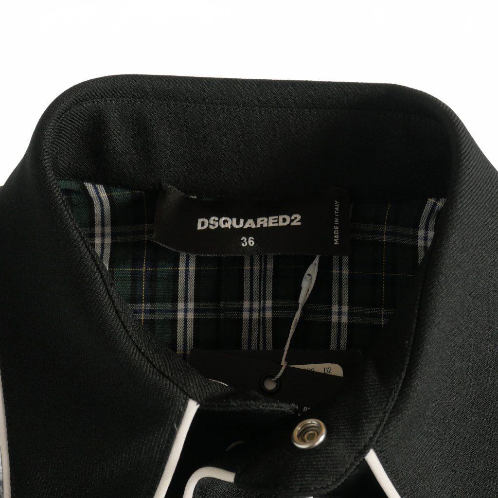  ディースクエアード 23 AW カウボーイ ウエスタンシャツ ブラウス 長袖 36 グリーン 緑 正規 長袖 シャツ ブラウス