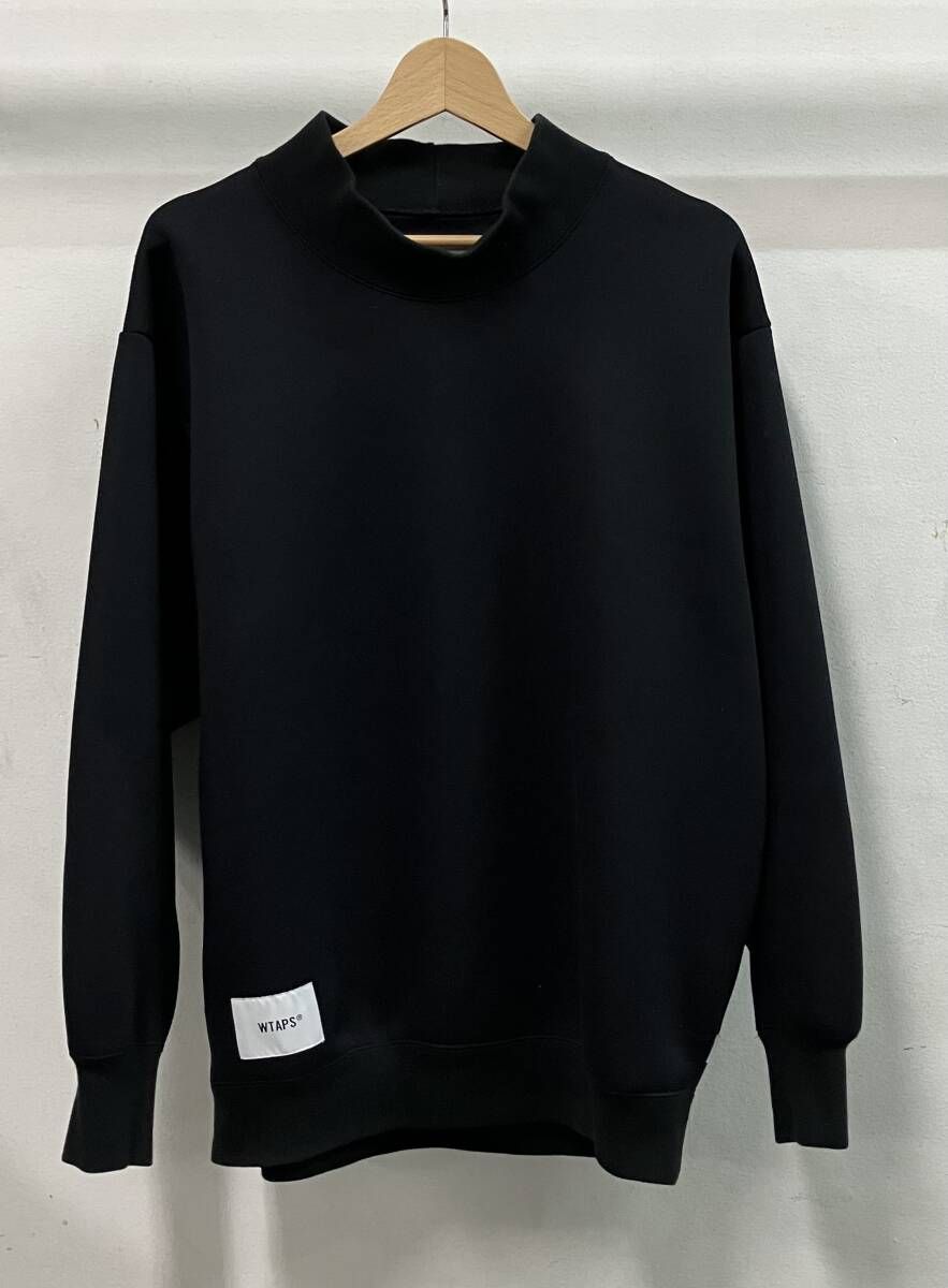 wtaps ダブルタップス Bevel Mock Neck Poac Snl 232ATDT-CSM23 スウェット サイズ X 01 ブラック ポリエステル