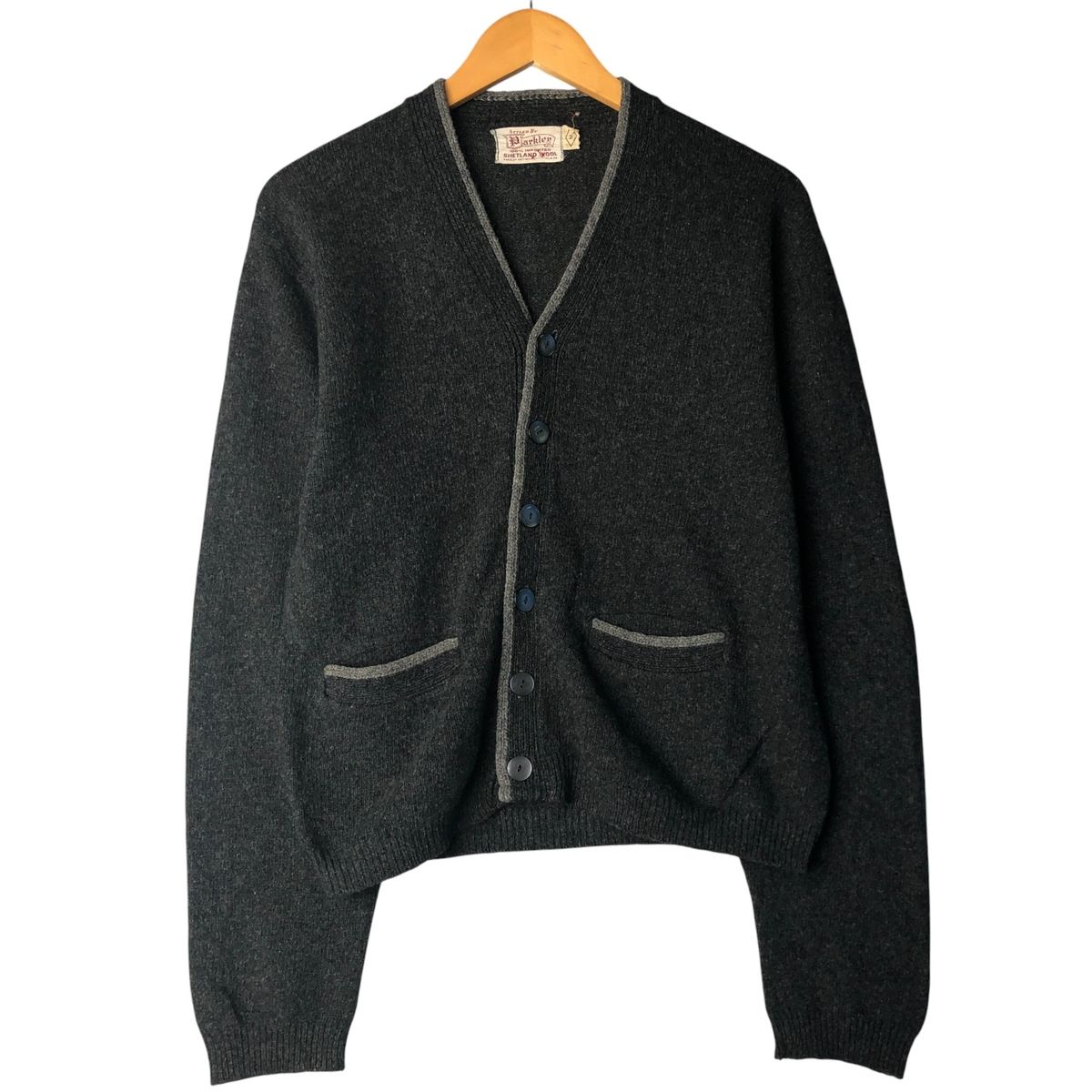 古着 60年代 パークレイ Parkley ウールニットカーディガン メンズM相当 ヴィンテージ eaa600707