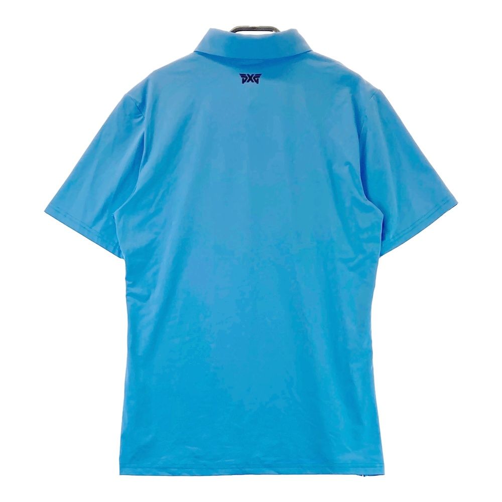 サイズ M PXG パーソンズエクストリームゴルフ 半袖ポロシャツ ブルー系 ゴルフウェア メンズ ストスト