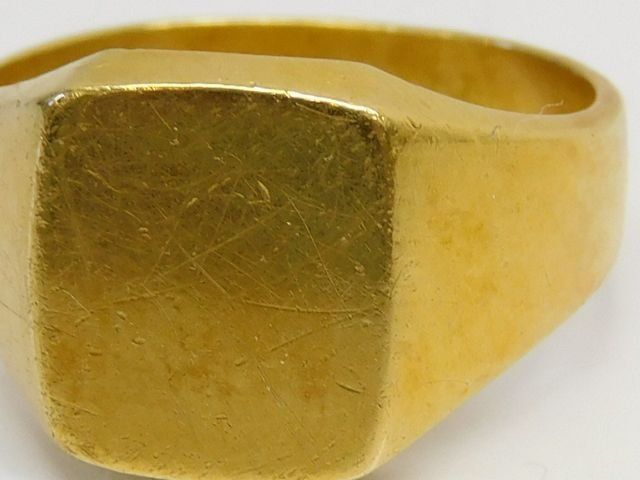 3 F K 18 イエローゴールド 11 6 g 約19号 印台 リング 指輪 メンズ 7 J オックスフォード カジュアル