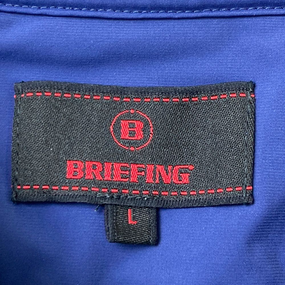 サイズ：L BRIEFING GOLF ブリーフィング 半袖ポロシャツ ネイビー系