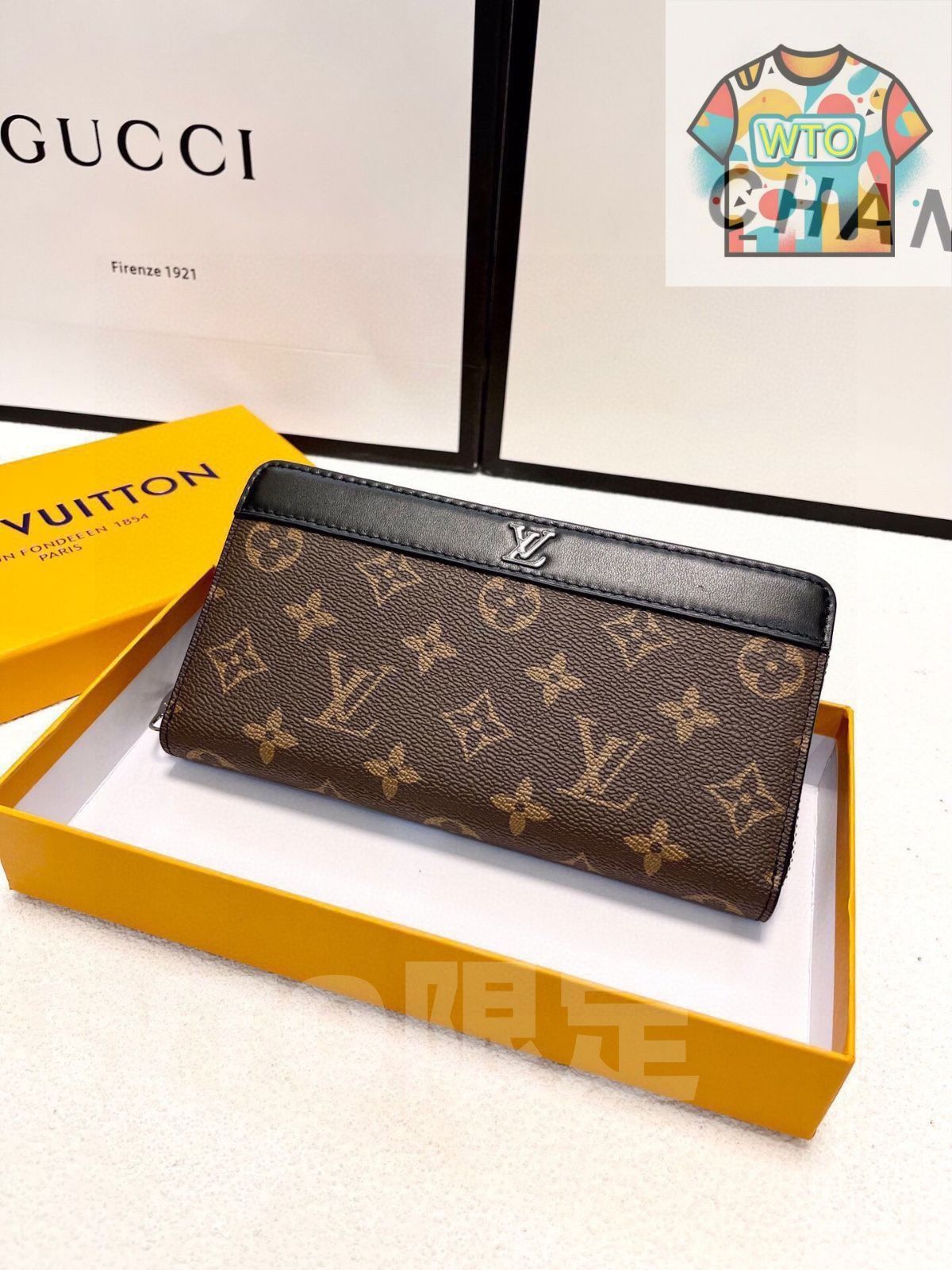 LV新型男性ハンドバッグ 財布 クレジットカードスロットに紙幣と手形を収納し 両用カードバッグ財布