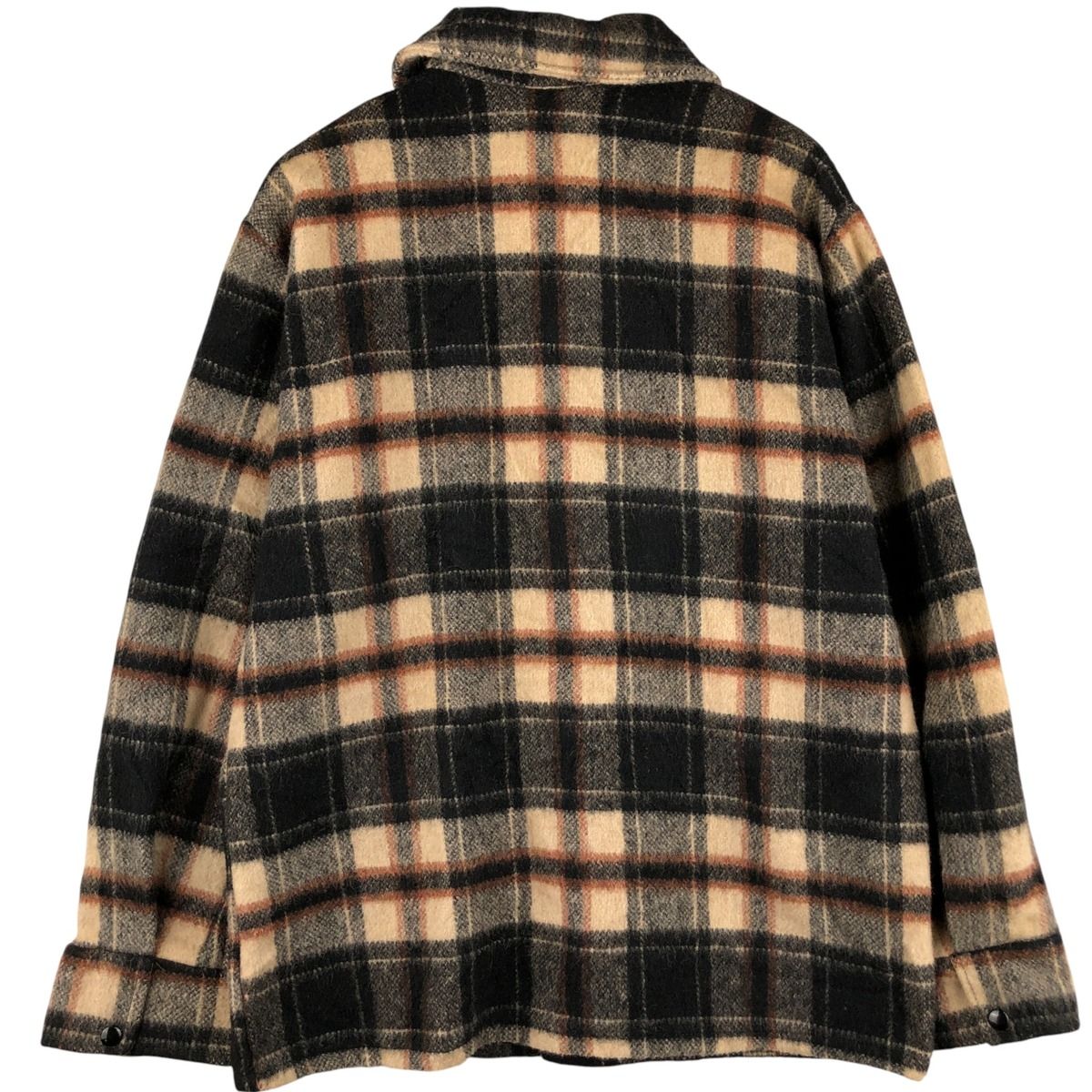 古着 チェック柄 ウールジャケット メンズXL相当 ヴィンテージ eaa593973