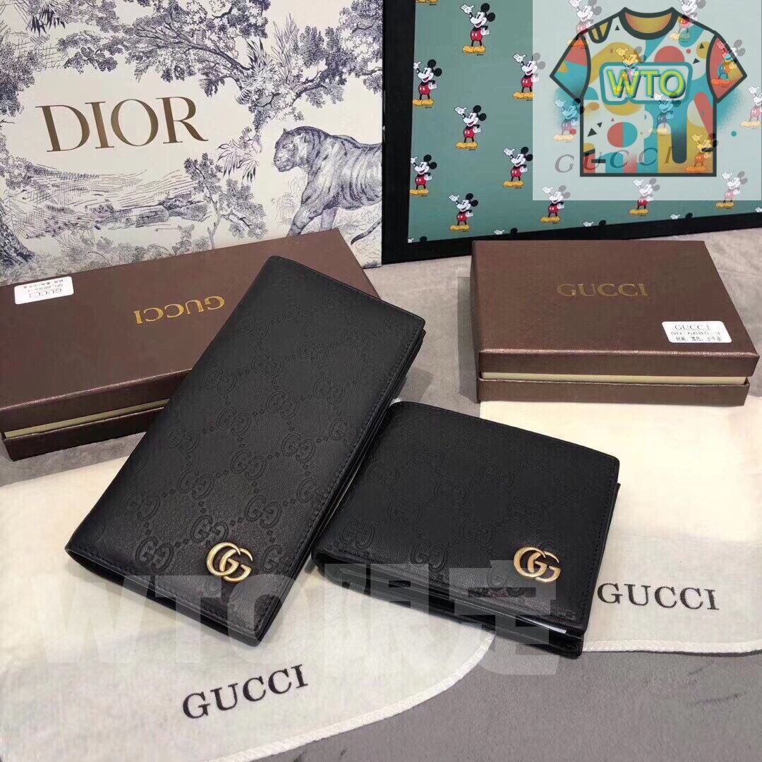 大特価!! グッチ 財布 財布 男性の本革は長さ2つ折り -WT0輸入 専用の