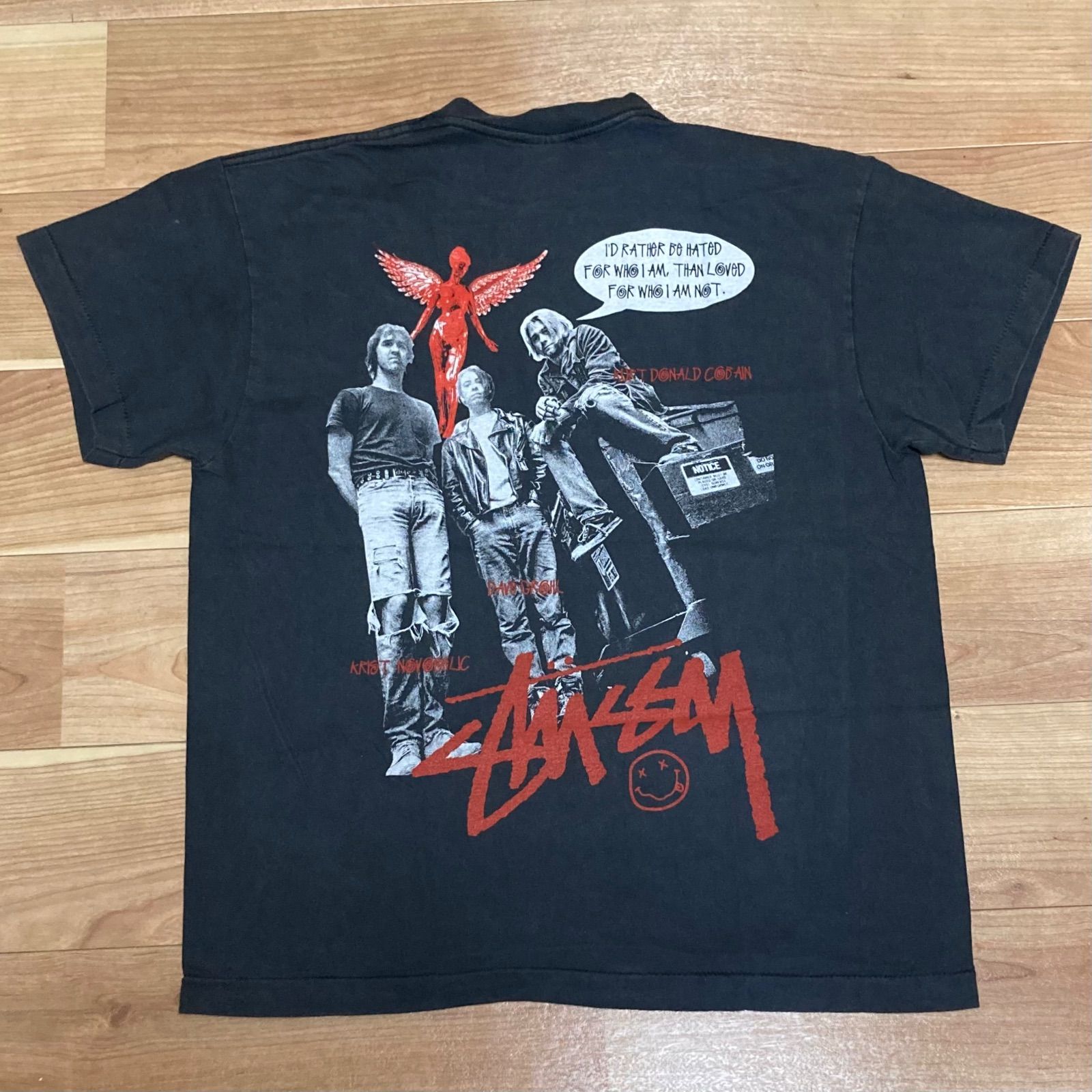 Nirvana カートコバーン　stussy tシャツ 未着用美品 STUSSY Tシャツ Nirvana ニルヴァーナ Kirt Cobain カート