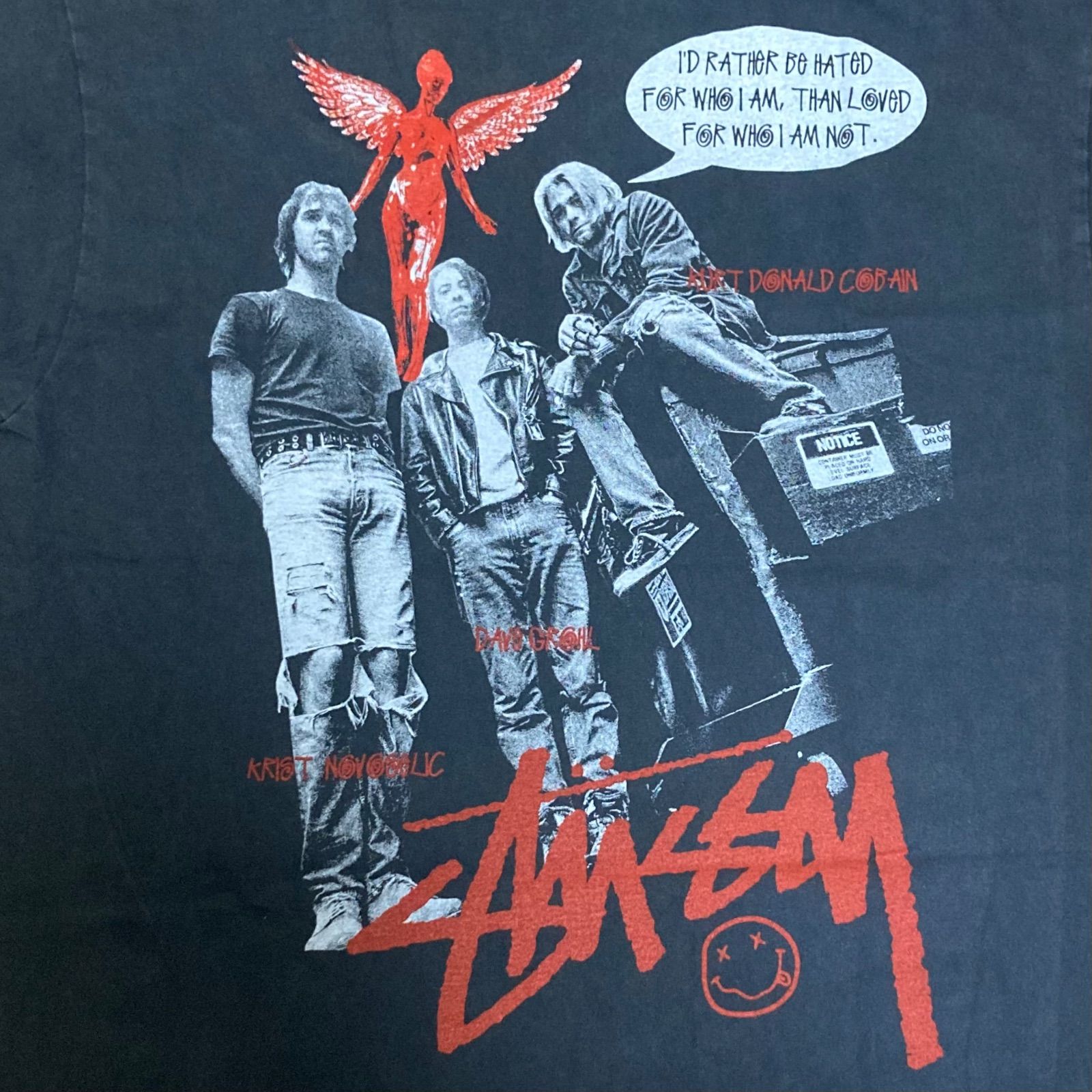 未着用美品 STUSSY Tシャツ Nirvana ニルヴァーナ Kirt Cobain カート