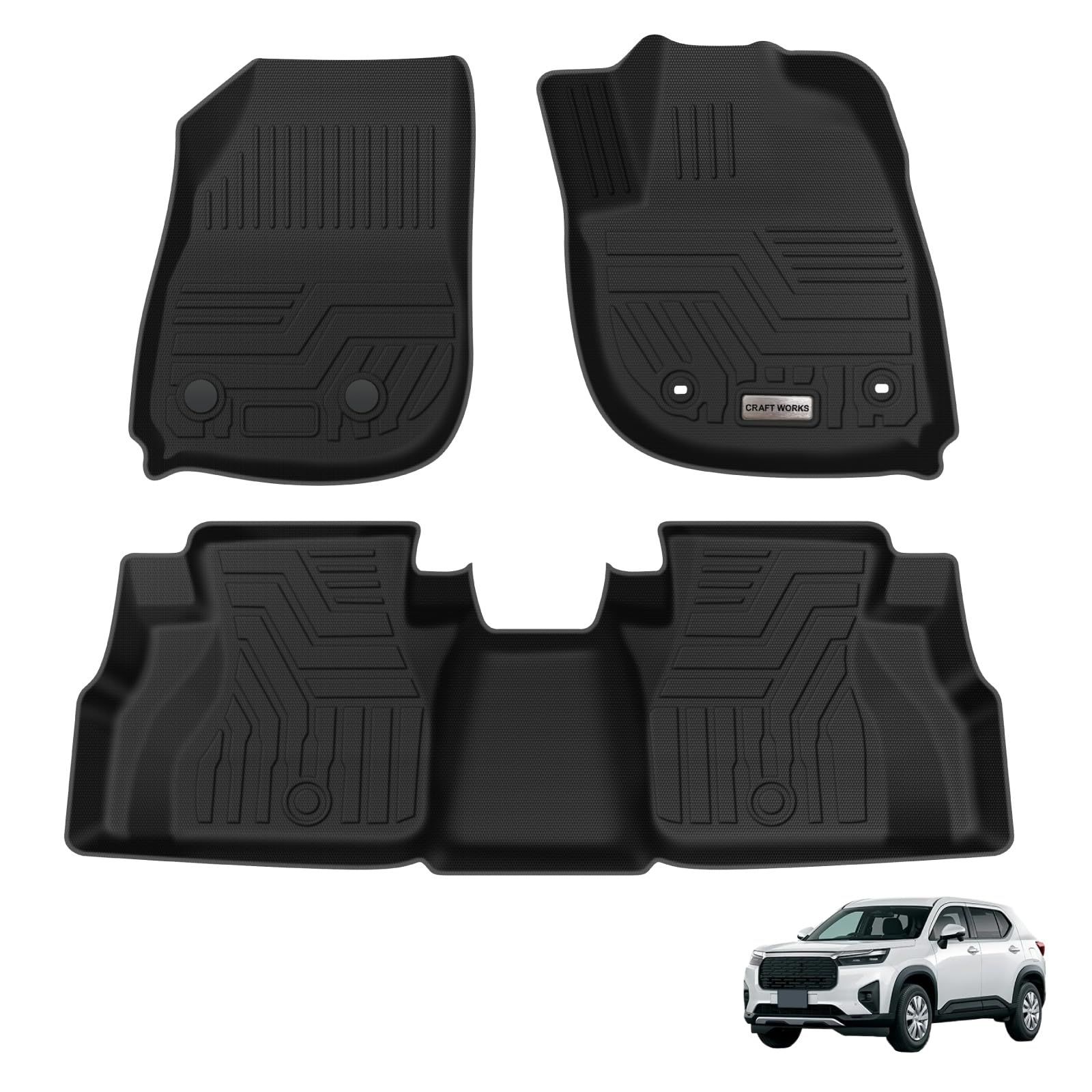 商品 自動車整備士監修 クラフトワークス WR V WRV フロアマット 車 防水 丸洗い ピッタリフィット 3 D マット 車種 1 2列目 内装 CRAFT WORKS DG 5