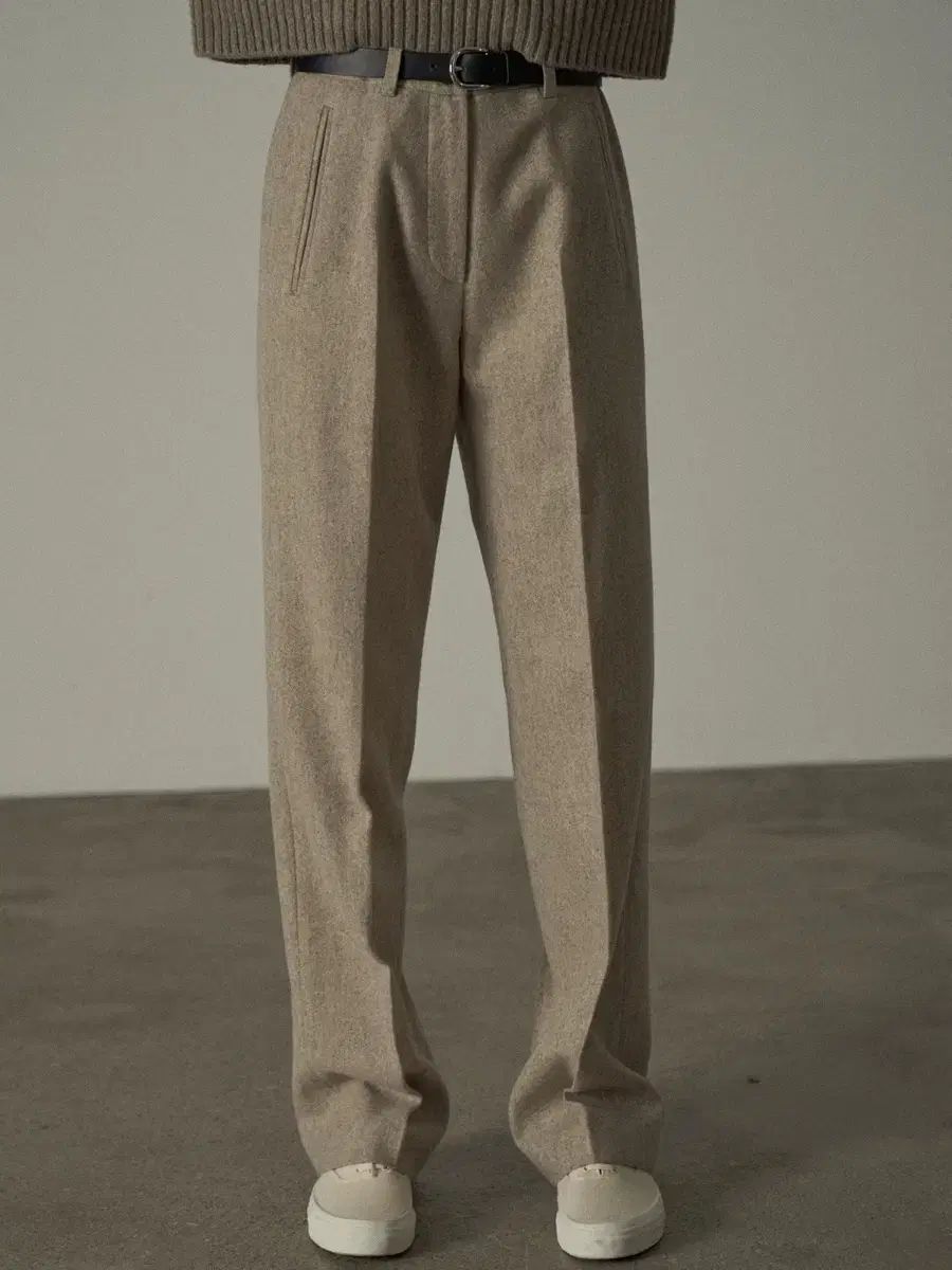 FACADE PATTERN ファサードパターン ヴィンテージ ウールパンツ オートミール