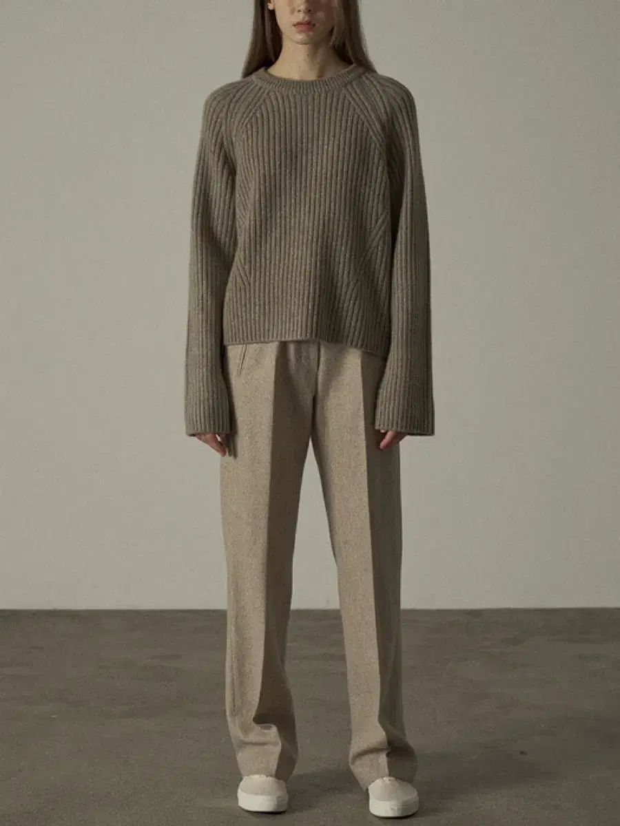 FACADE PATTERN ファサードパターン ヴィンテージ ウールパンツ オートミール