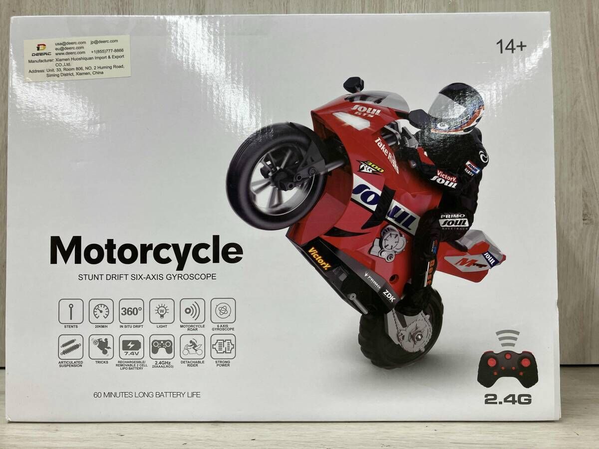 ラジコンバイク　ジャンク ジャンク 動作未確認 DEERC 【HC-802 ブルー】ラジコン オートバイ