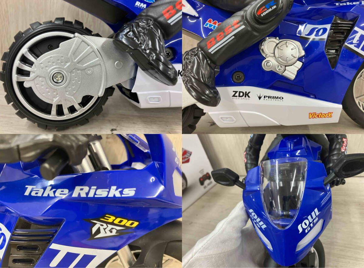 ジャンク 動作未確認 DEERC 【HC-802 ブルー】ラジコン オートバイ