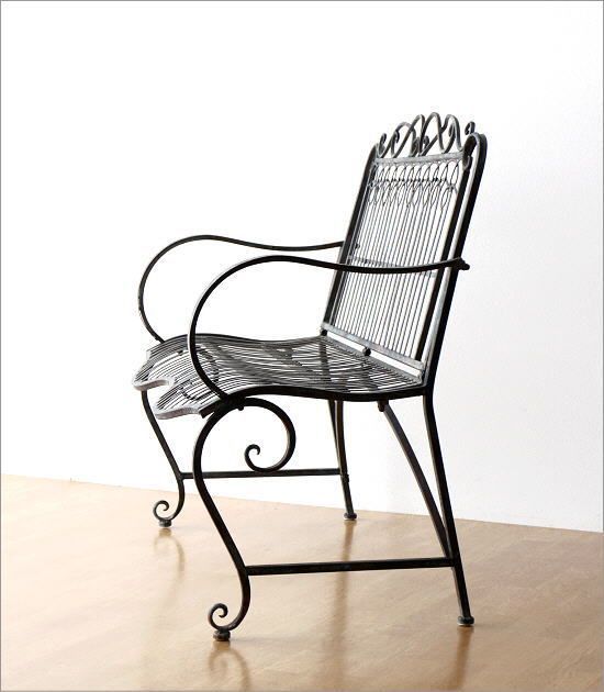 アイアンの二人掛けベンチ