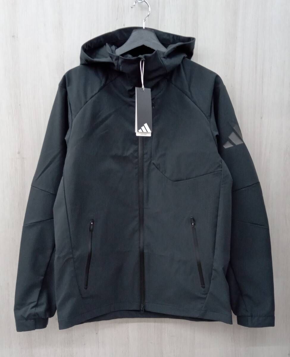 adidas アディダス ジャケット JM2007 アクティブレギュラーフィットストレッチウーブンパーカー ブラック Mサイズ