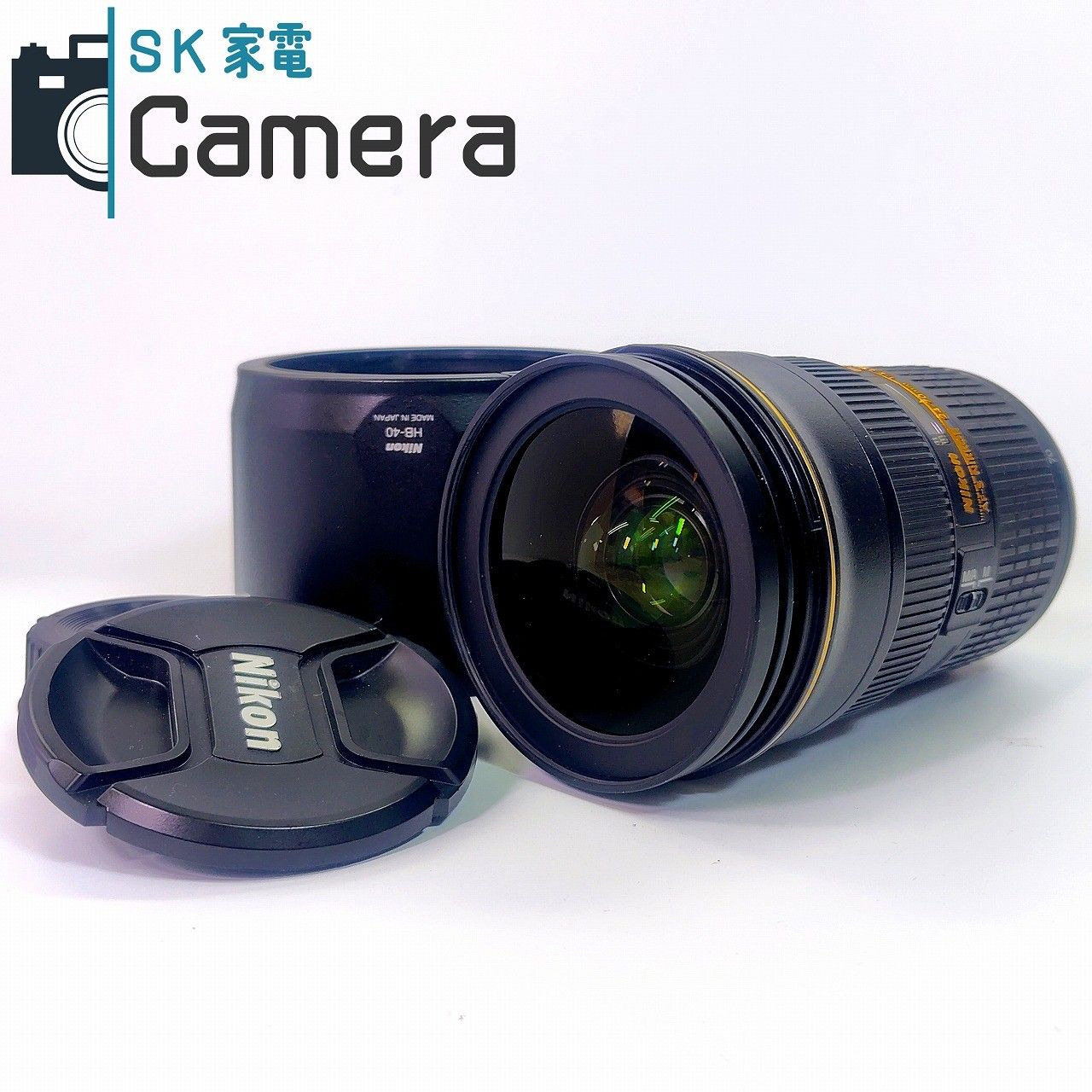 Nikon N AF-S NIKKOR 24-70mm F2.8 G ED HB-40 フード フィルター 付 外観 良 ニコン