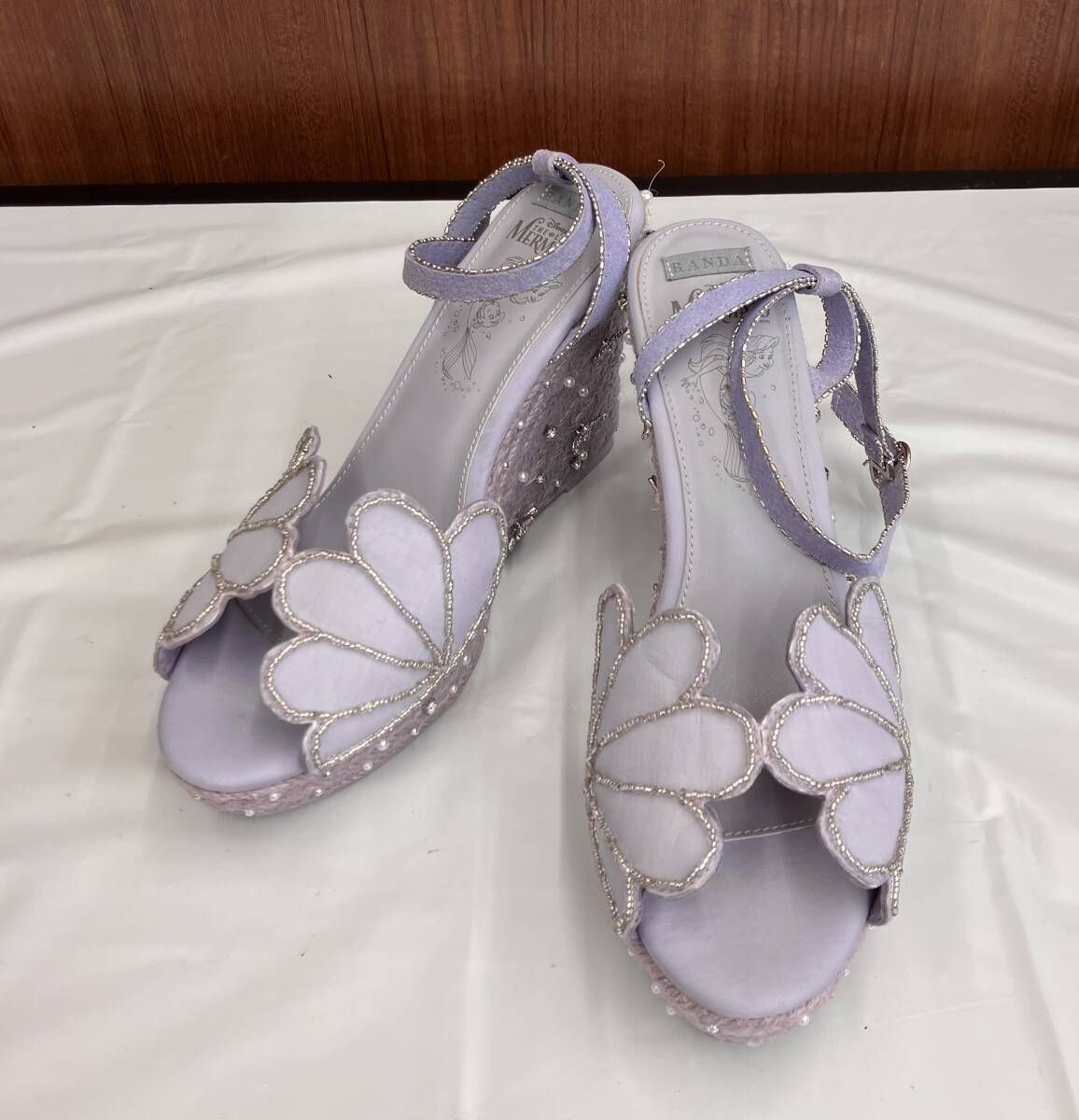 RANDA ランダ Disney THE LITTLE MERMAID リトルマーメイド パープル サンダル サイズLL
