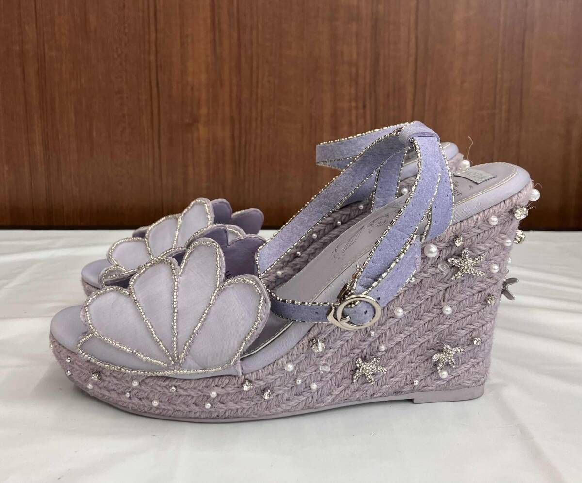 RANDA ランダ Disney THE LITTLE MERMAID リトルマーメイド パープル サンダル サイズLL