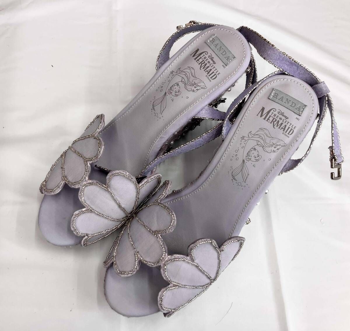  RANDA ランダ Disney THE LITTLE MERMAID リトルマーメイド パープル サンダル サイズLL サンダル サンダル ミュール