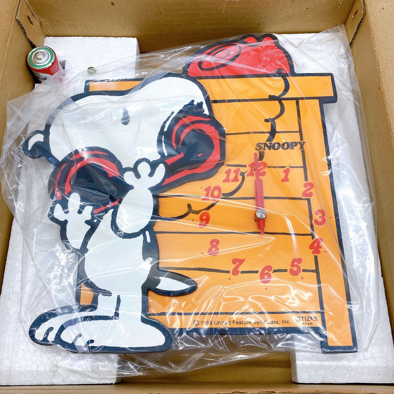 当時物・現状品 CITIZEN シチズン スヌーピー 振り子時計 キャラクター