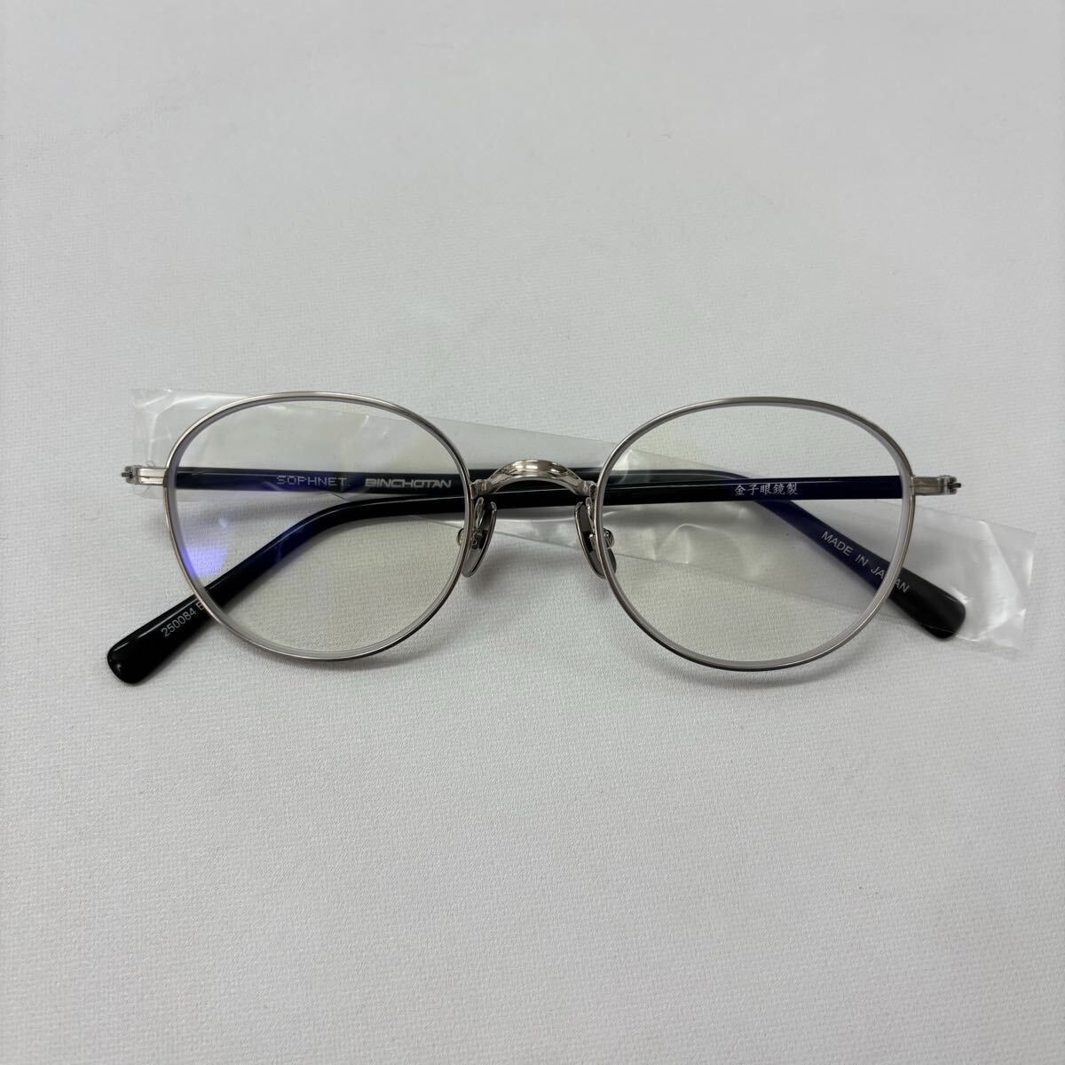 25ss 2025 SOPHNET. ソフネット x 金子眼鏡 METAL GLASSES 眼鏡 度入り SOPH-250084 BLACK ブラック 定価44 000円 711-0150