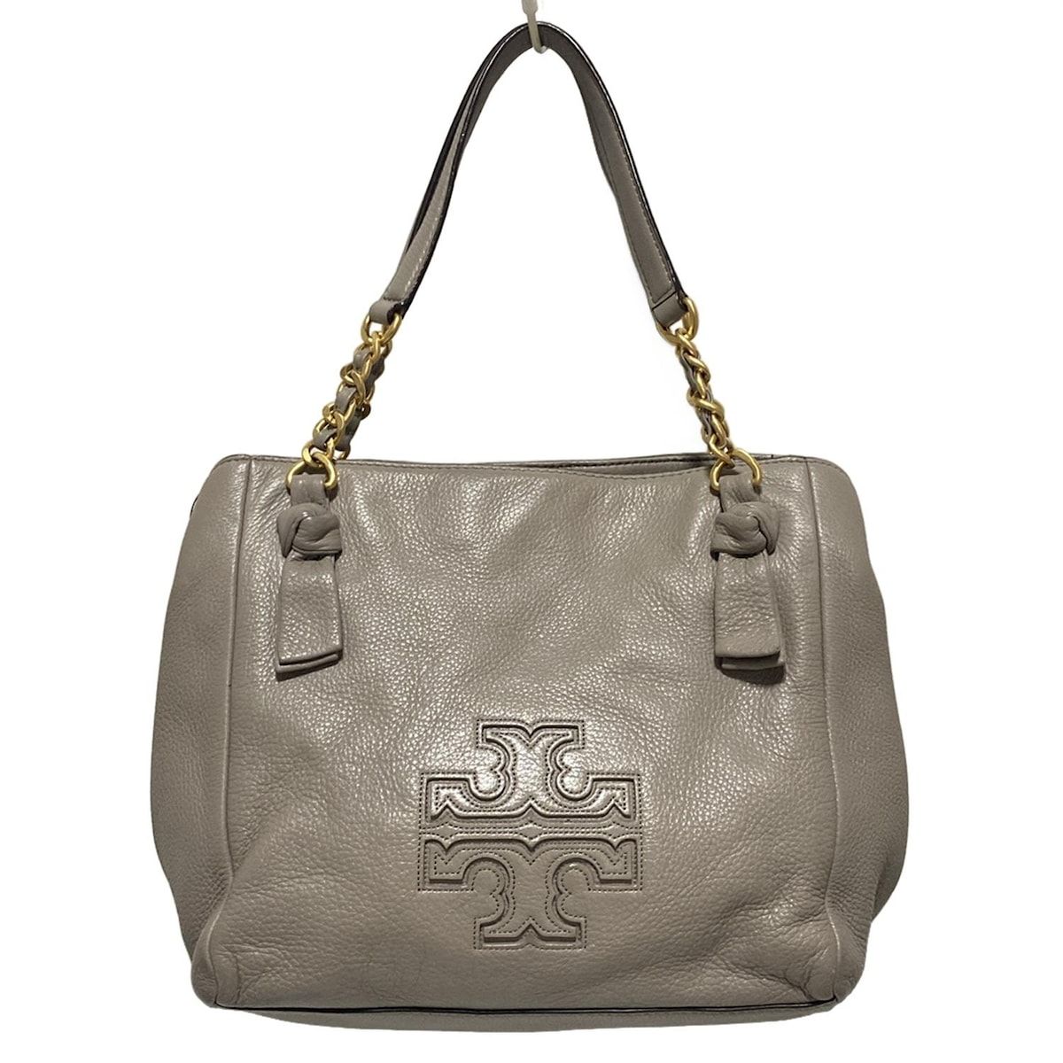 TORY BURCH トリーバーチ トートバッグ - グレー レザー