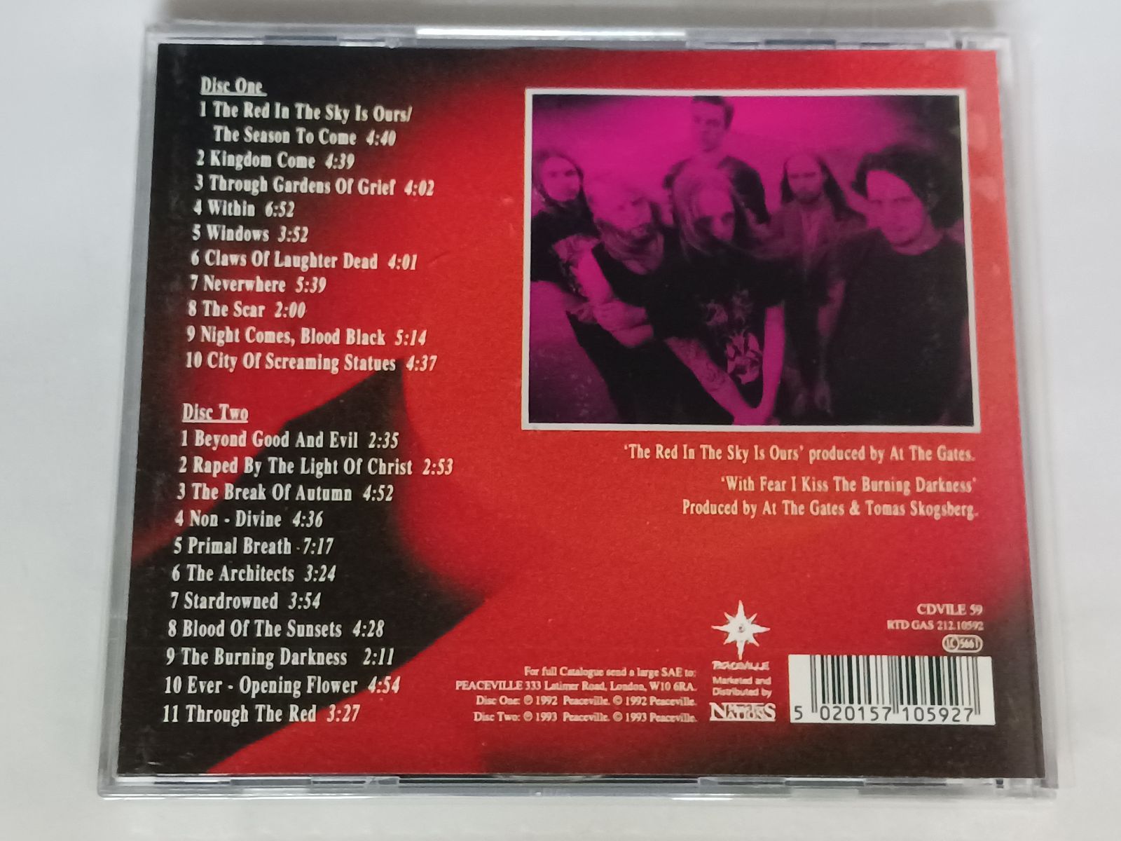 CD アット・ザ・ゲイツ At The Gates The Red in the Sky Is Ours 2枚