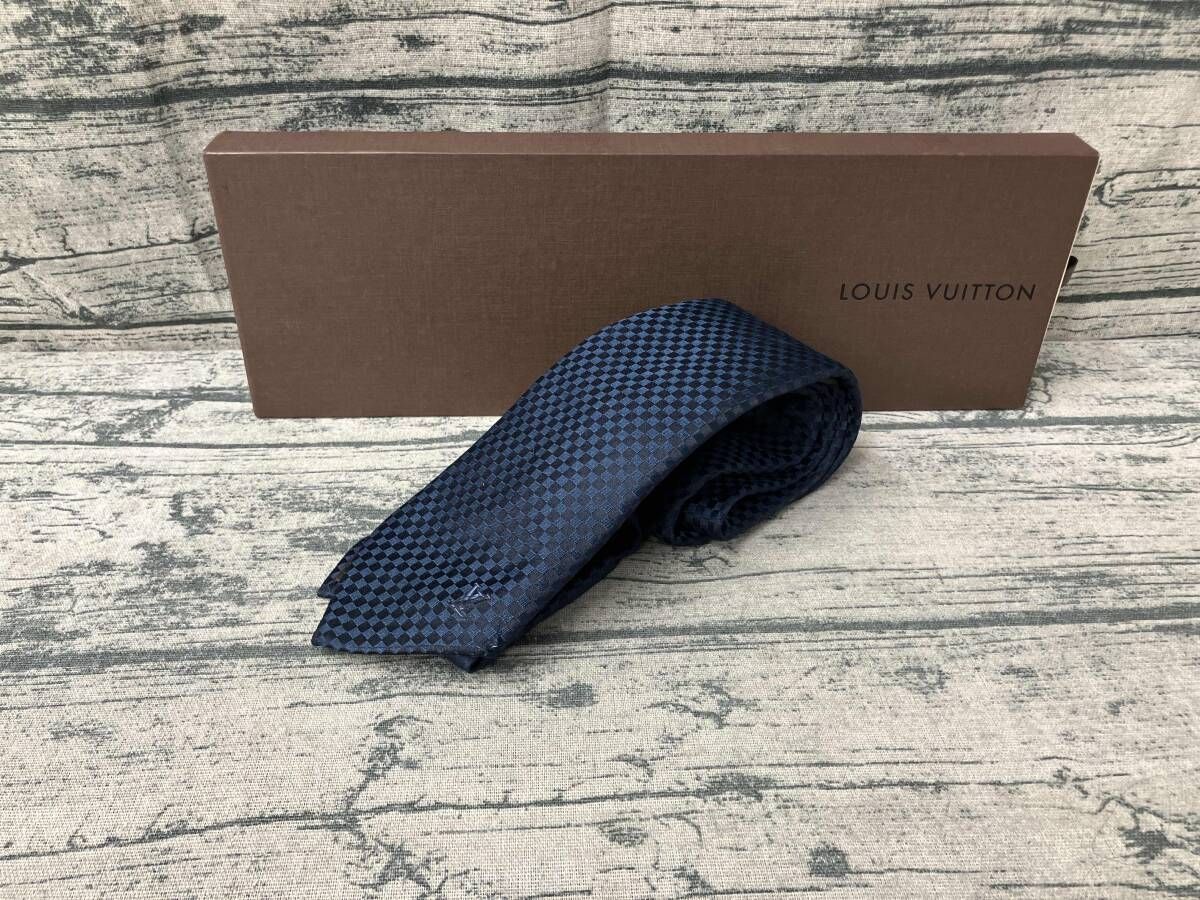げ LOUIS VUITTON ルイヴィトン イタリア製 マイクロダミエ 小物 ネイビー