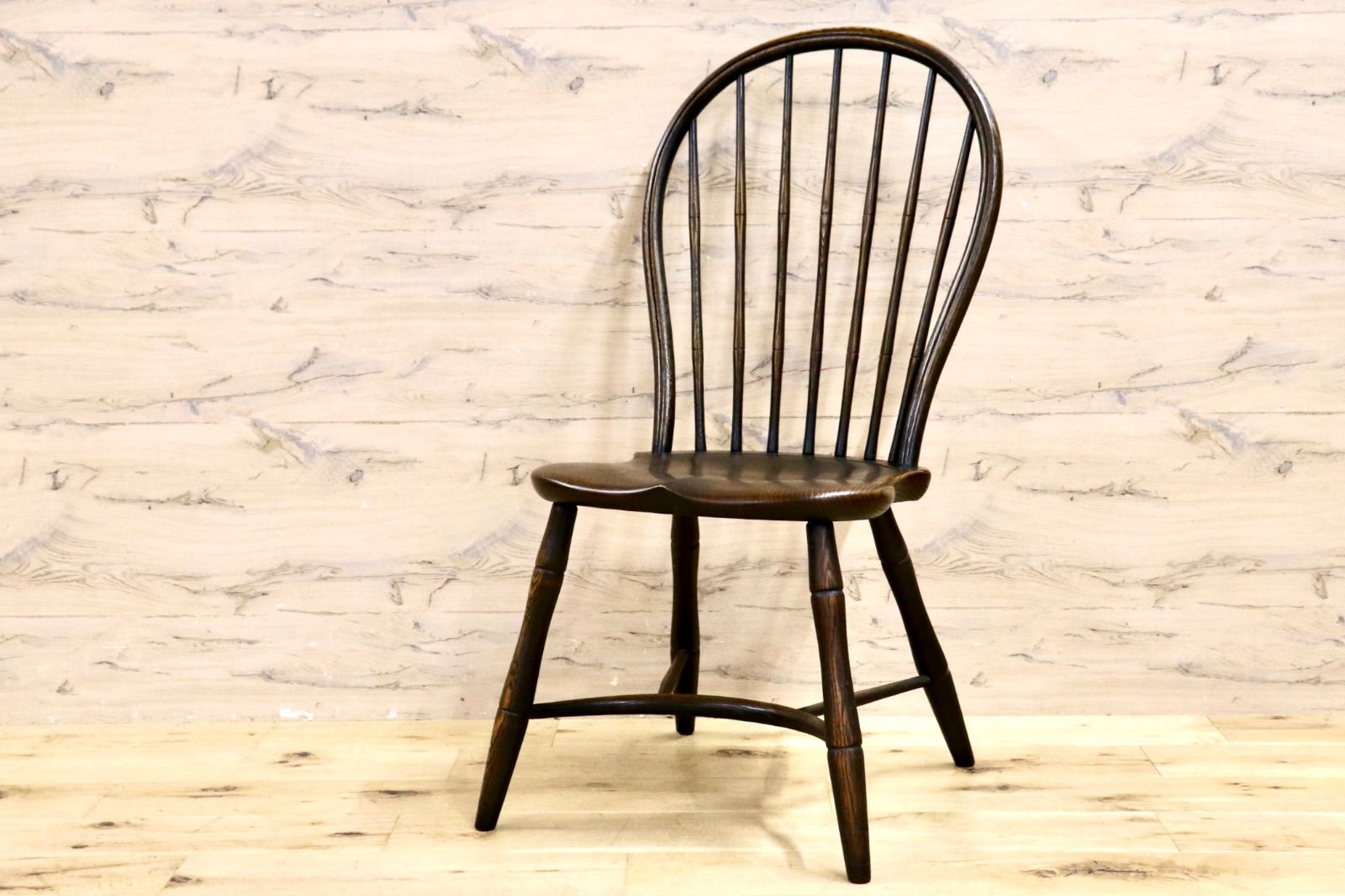 飛騨産業 HIDA キツツキ ボウバックチェア ダイニングチェア 椅子 オーク無垢材 定価17.6万