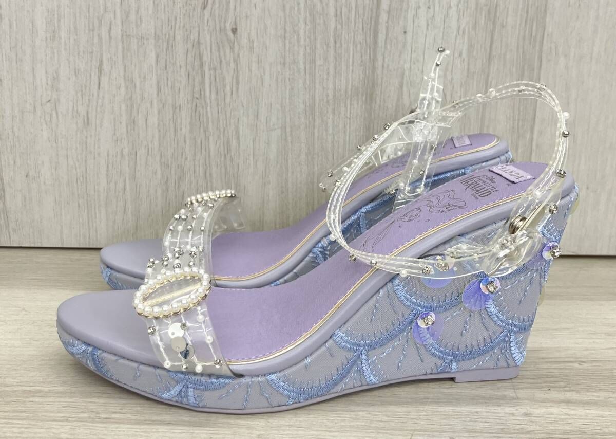 RANDA ランダ サンダル ディズニー THE LITTLE MERMAID リトルマーメイド パープル LL