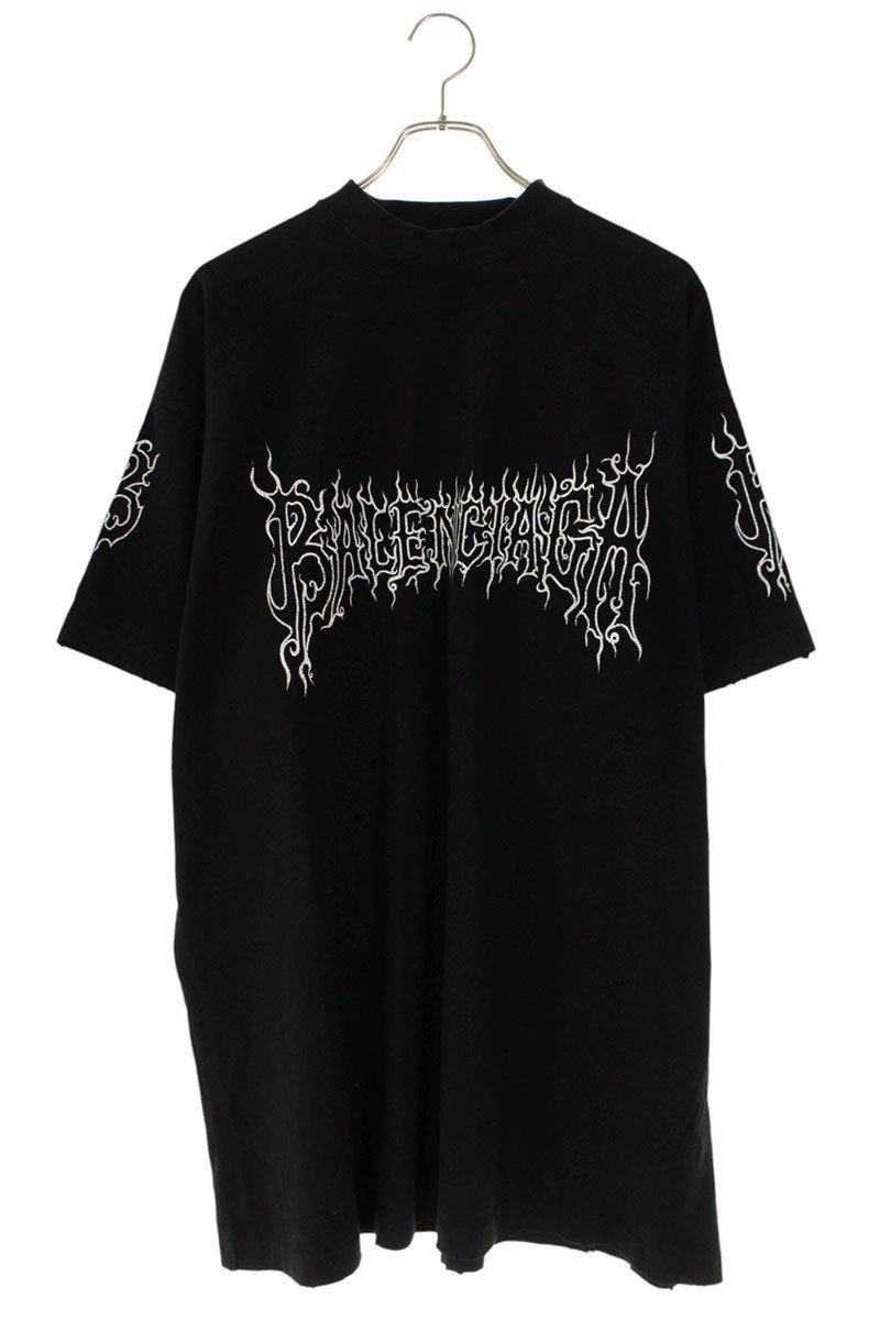 バレンシアガ 739028 TPVN 5 ダークウェブオーバーサイズTシャツ メンズ 2