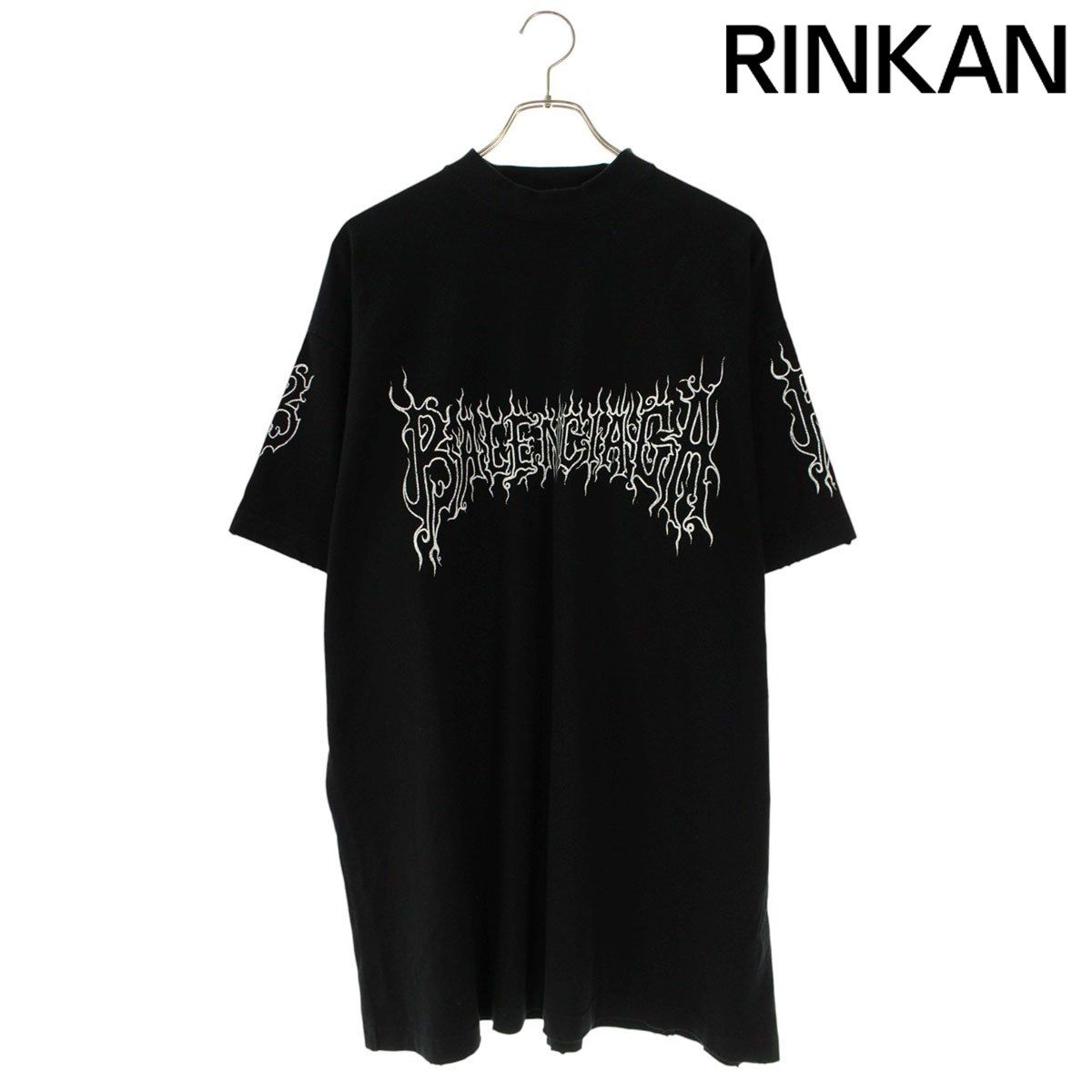 バレンシアガ 739028 TPVN 5 ダークウェブオーバーサイズTシャツ メンズ 2