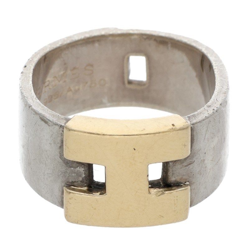 エルメス ヘラクレス Hロゴコンビリング メンズ 60 16 5号