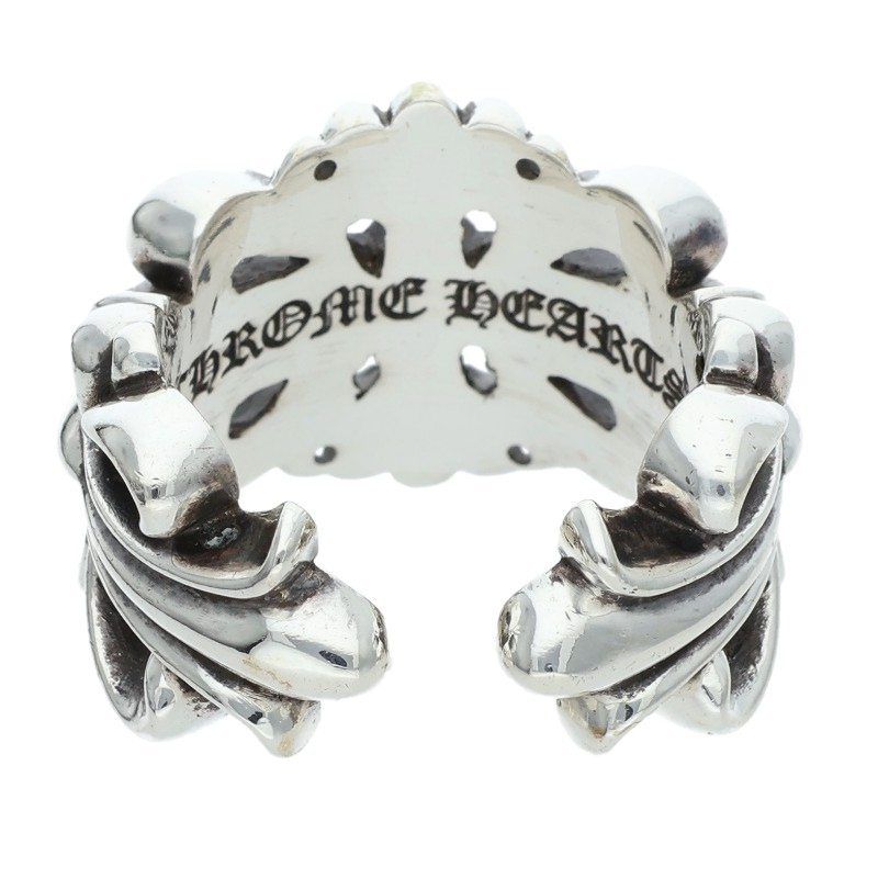  クロムハーツ DBL FLRL CRS ダブルフローラルクロス シルバーリング メンズ 18 5号 リング 指輪 アクセサリー