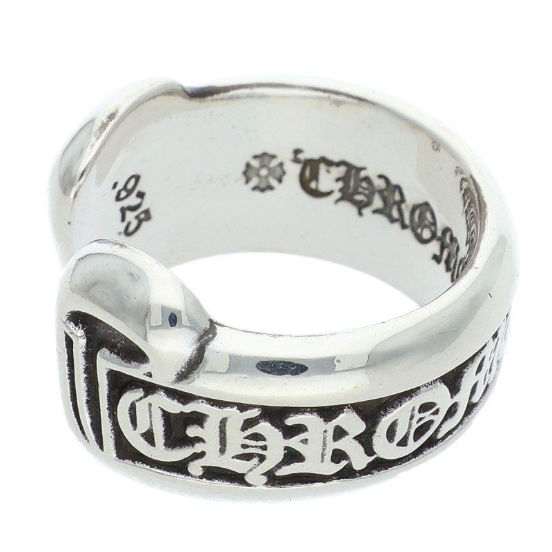  クロムハーツ SM SCROLL LABEL スモールスクロールラベル シルバーリング メンズ 6 5号 リング 指輪 アクセサリー