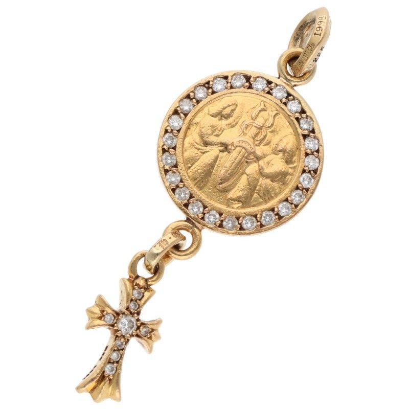 クロムハーツ 22K ANGEL MEDALwCRS BBYFAT/エンジェルメダルwベイビー