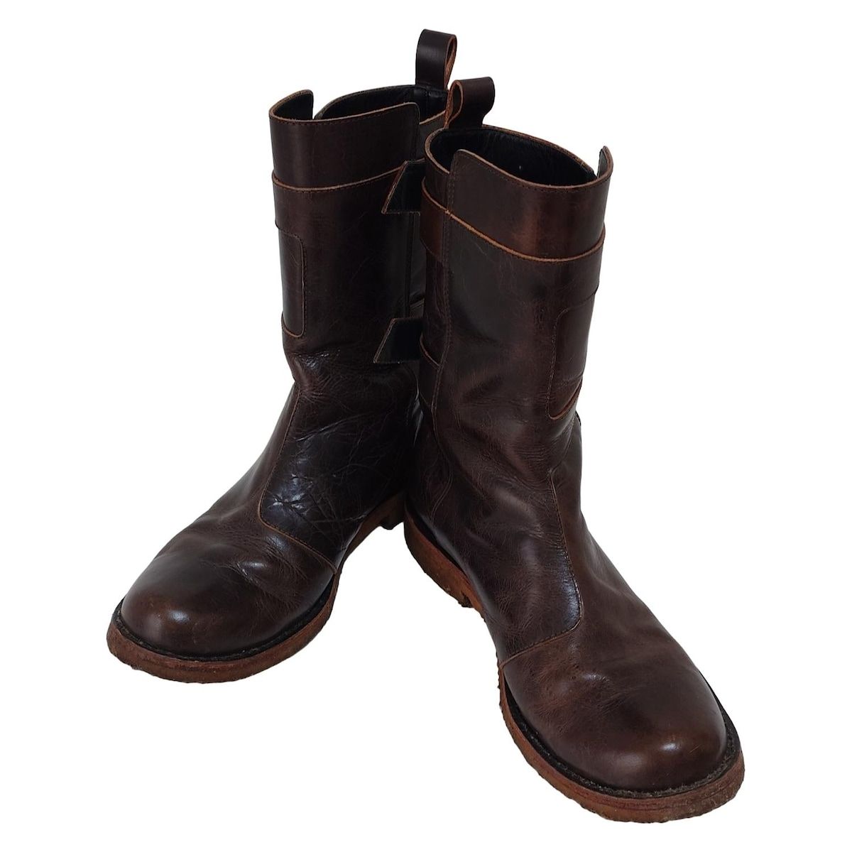 Y s ワイズ ブーツ 6 レディース - ダークブラウン レザー
