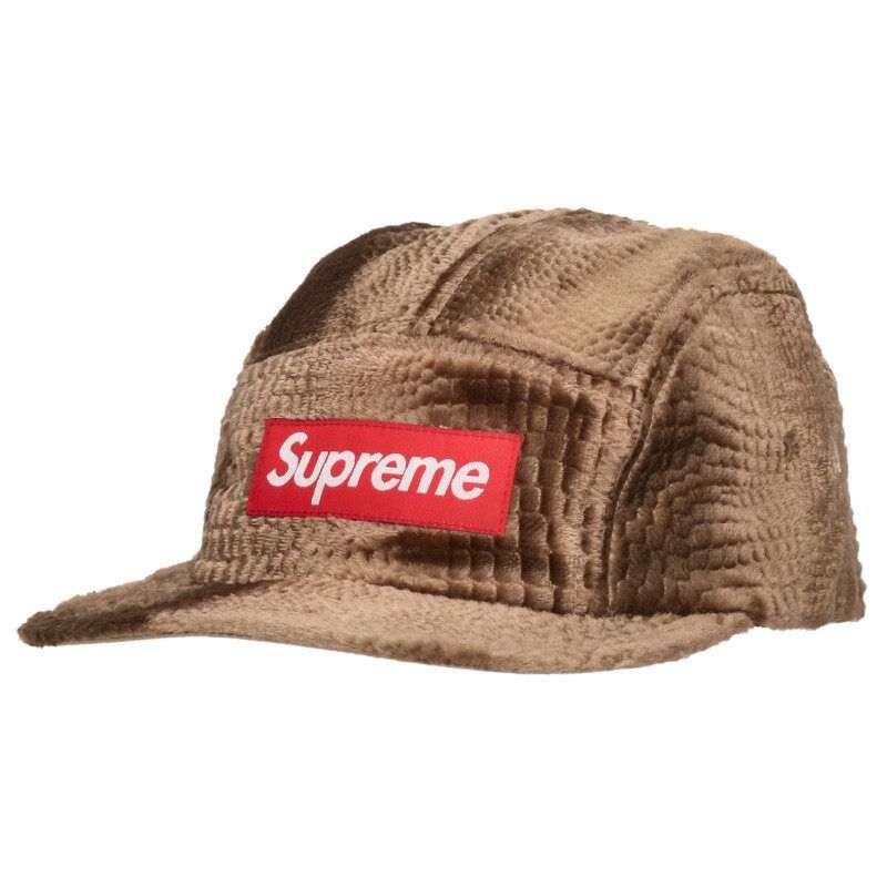シュプリーム 16AW Croc Embossed Velvet Camp Cap エンボスベロアキャップ メンズ