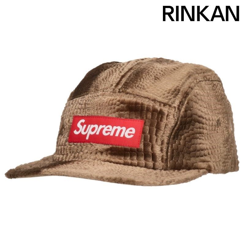 シュプリーム 16 AW Croc Embossed Velvet Camp Cap エンボスベロアキャップ メンズ